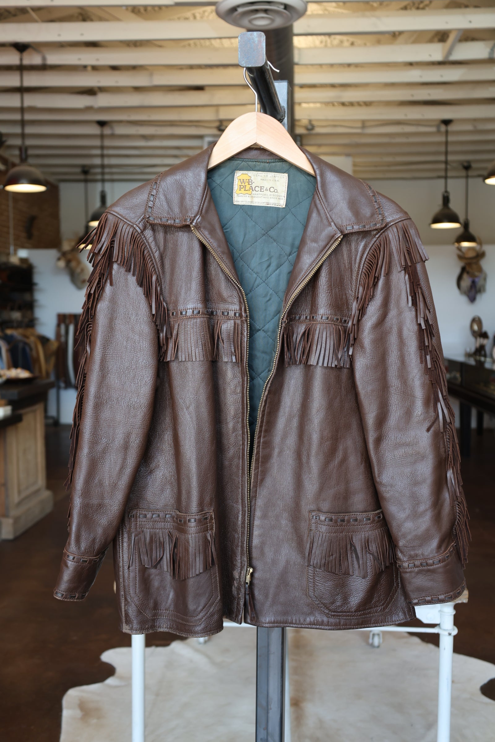 W.B. Place & Co. Brown Fringe Jacket