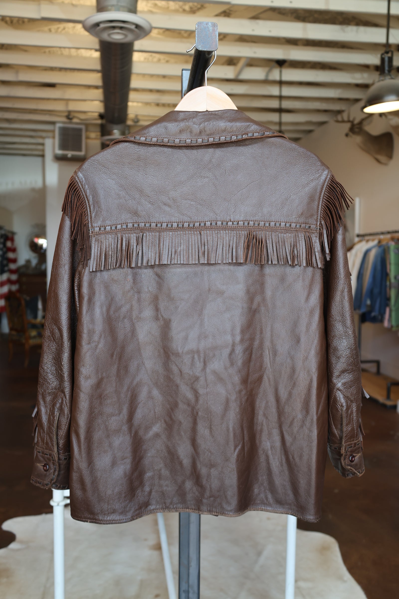 W.B. Place & Co. Brown Fringe Jacket
