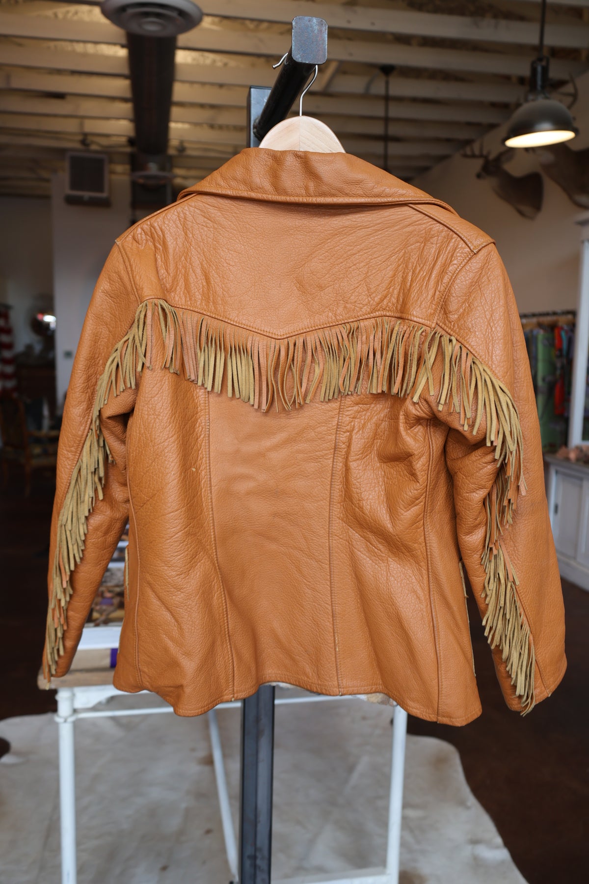 W. A. Heldt Shearling Lined Fringe Jacket