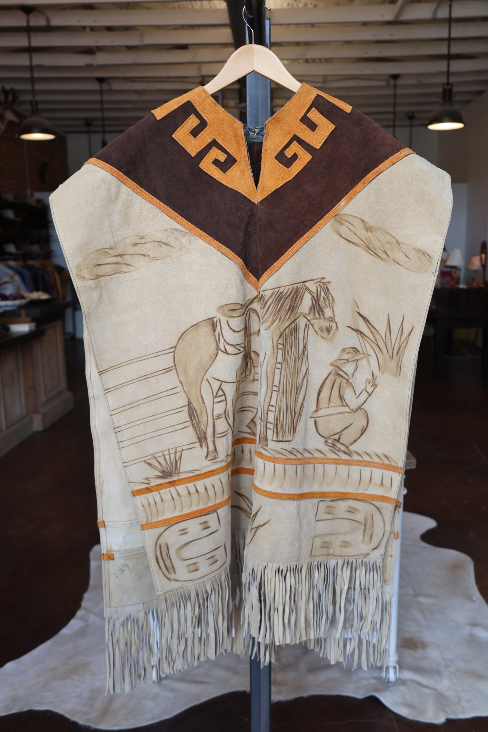 Horse Pyrography Poncho