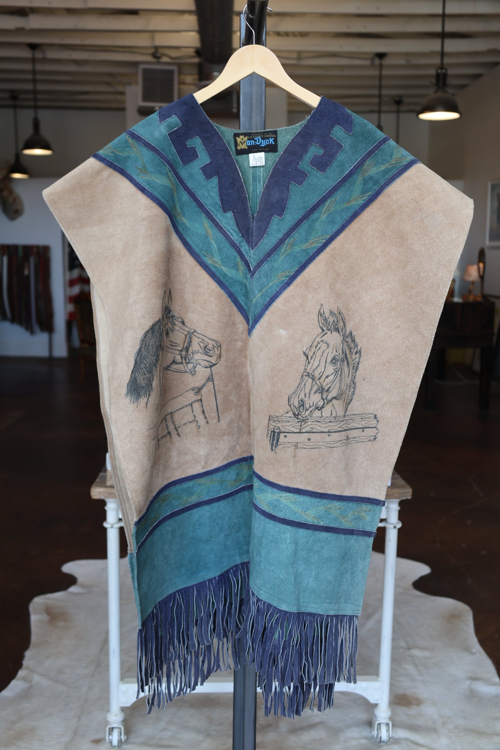 Horse Pyrography Poncho