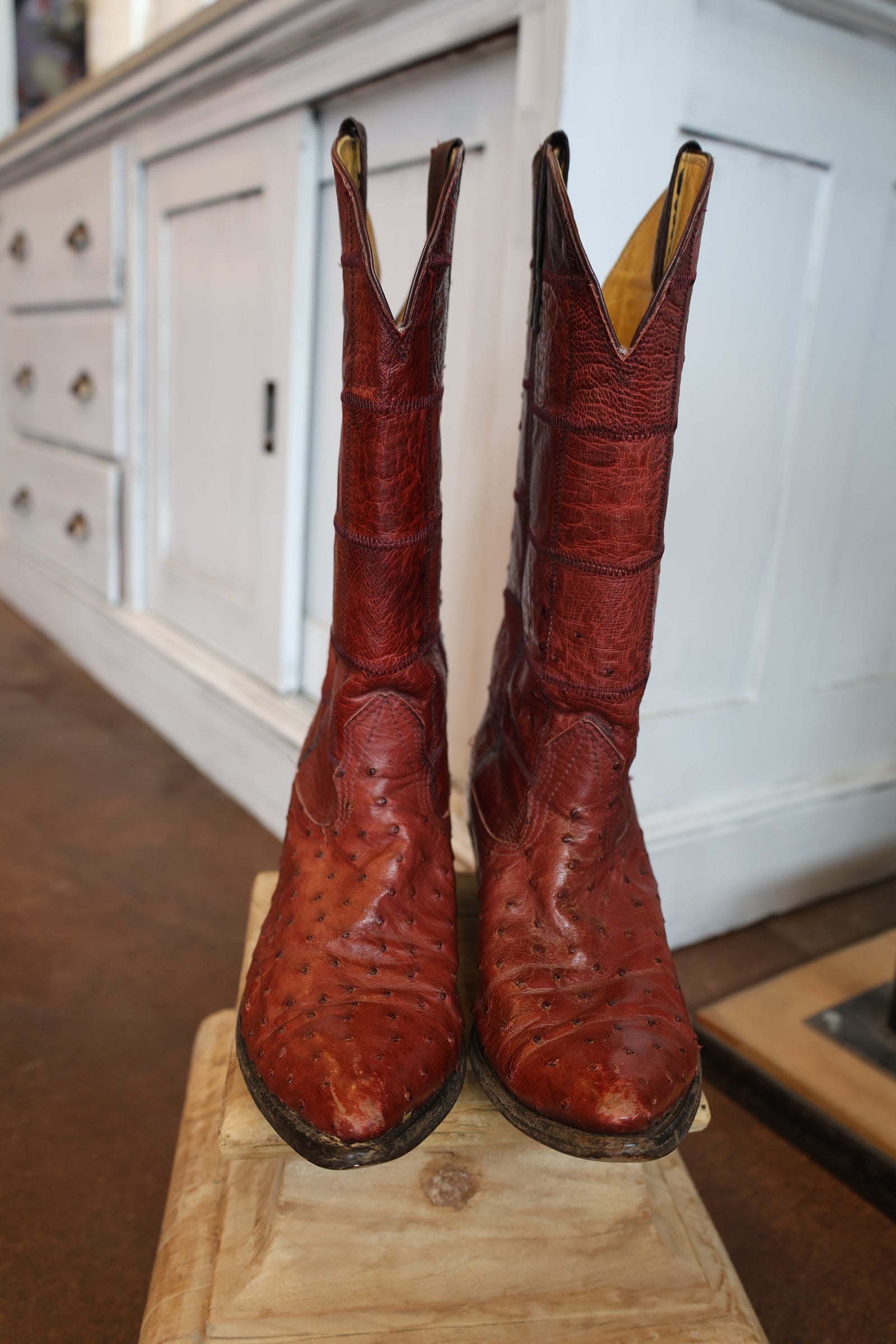 Red Patchwork Nocona Boots