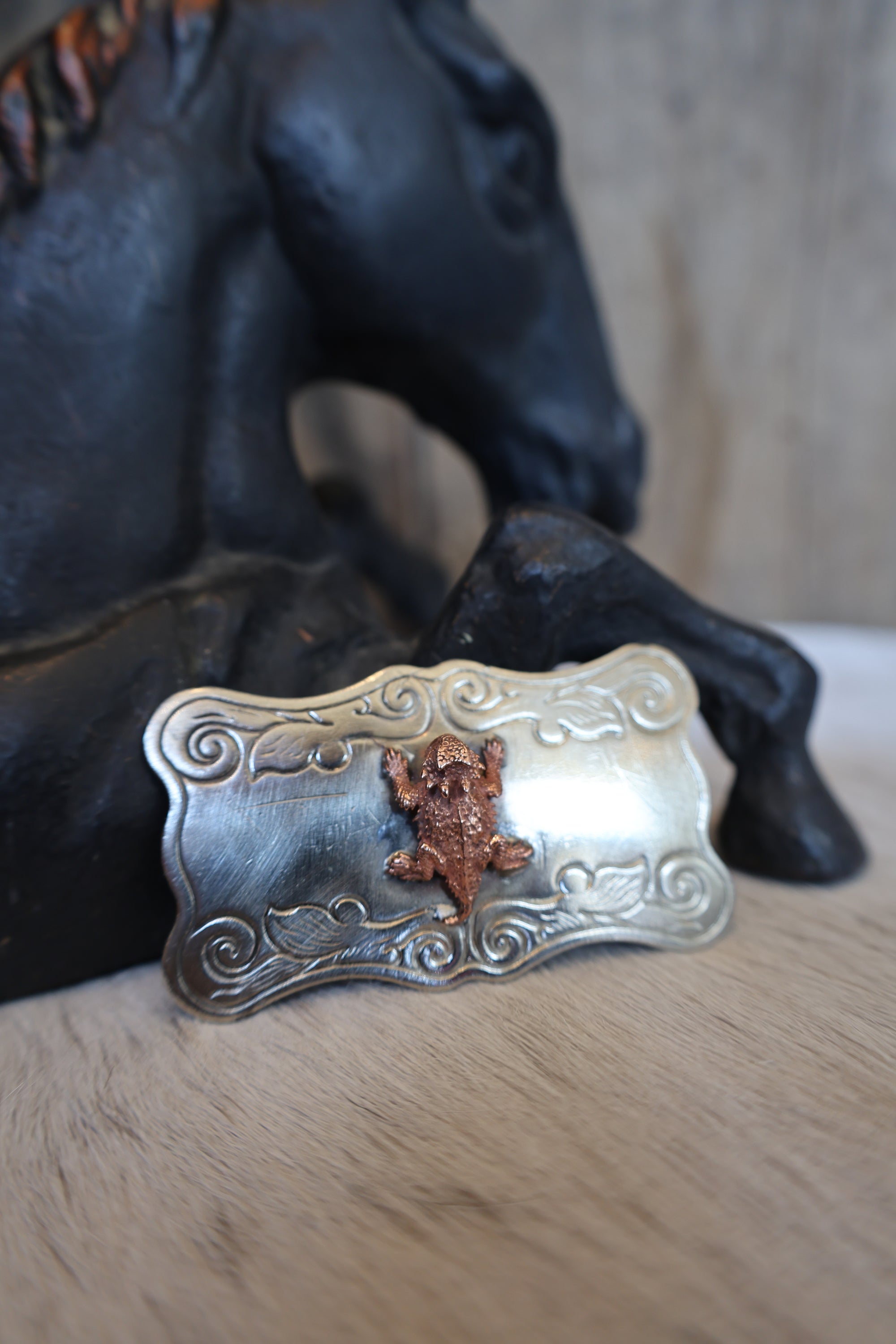 Horned Frog Belt Buckle