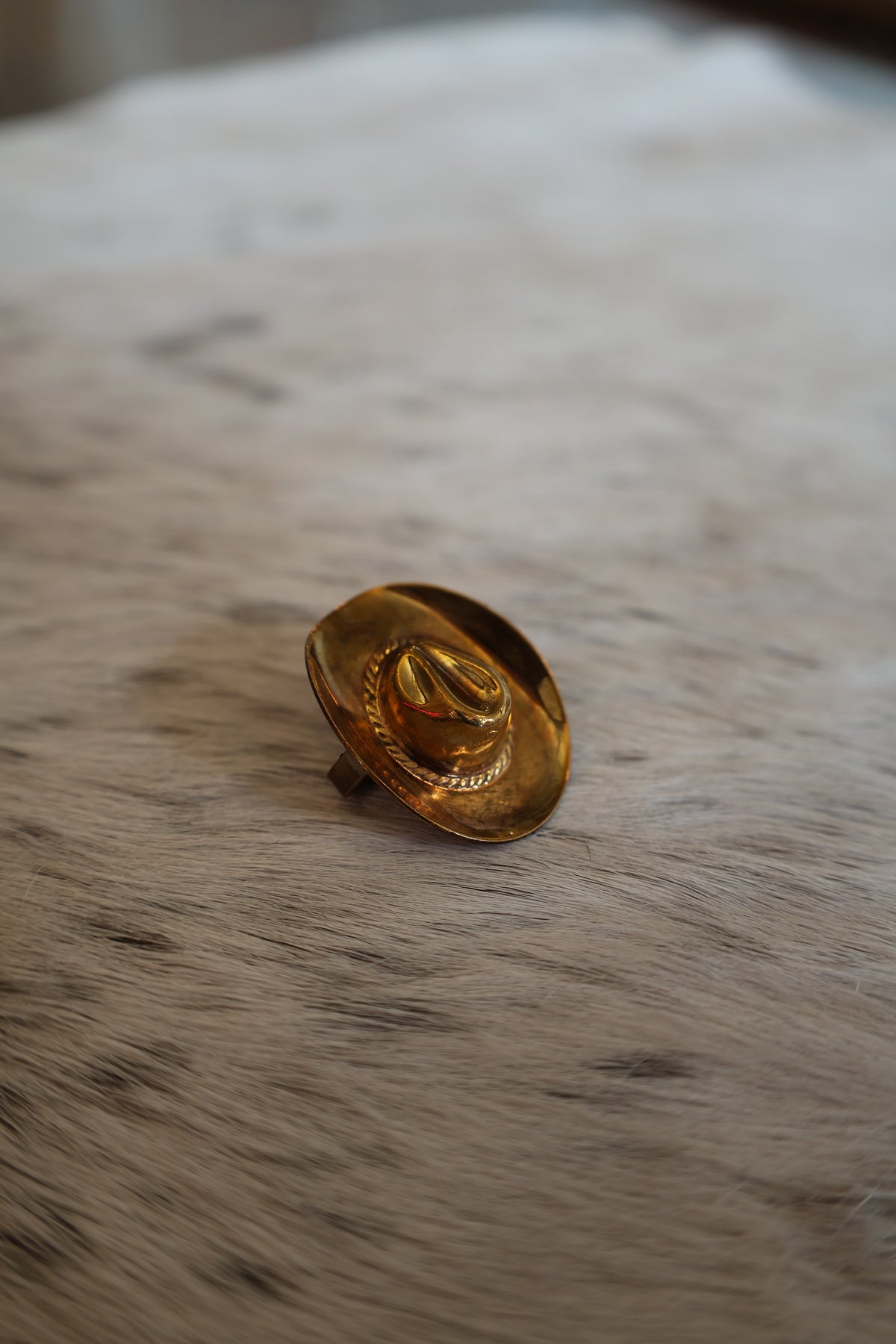 Copper Cowboy Hat Scarf Slide