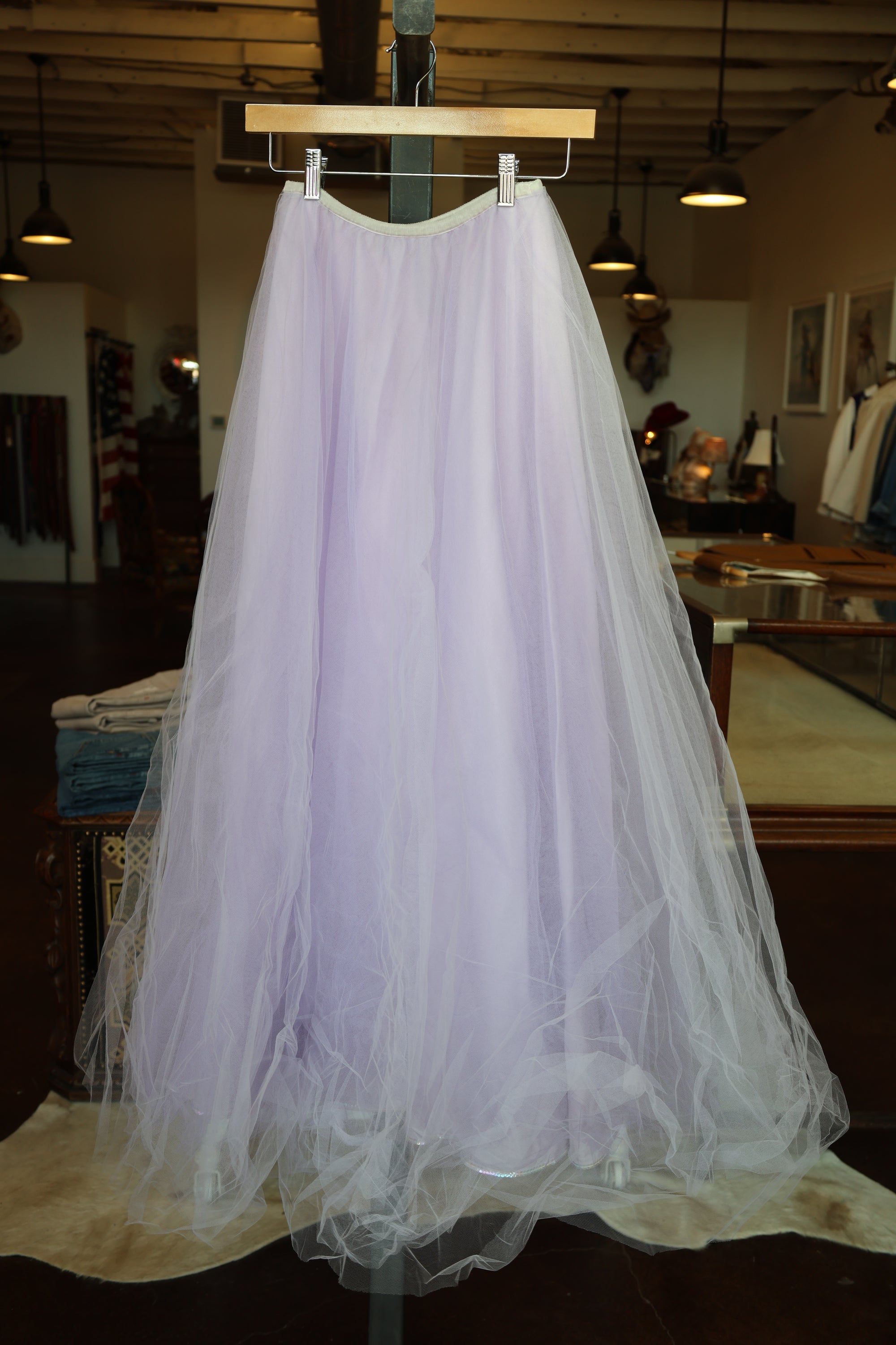 1990s Lilac Ralph Lauren Tulle Skirt