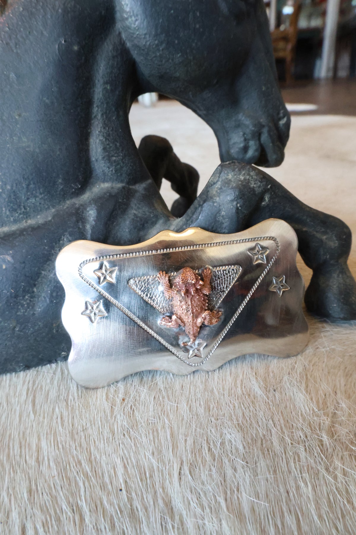 Horned Frog Belt Buckle