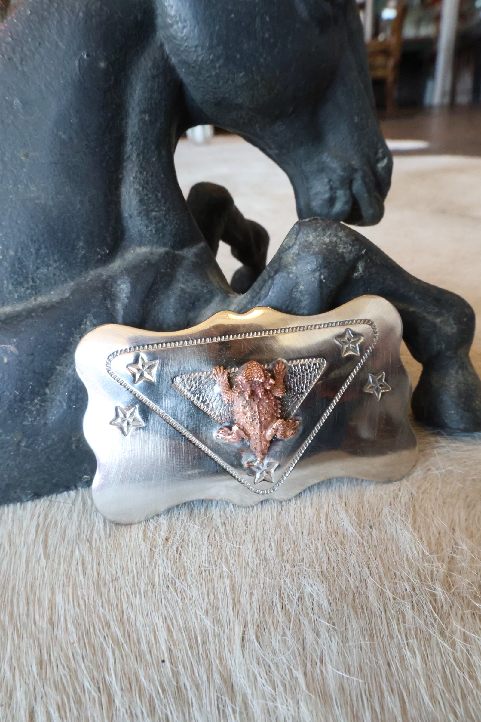 Horned Frog Belt Buckle
