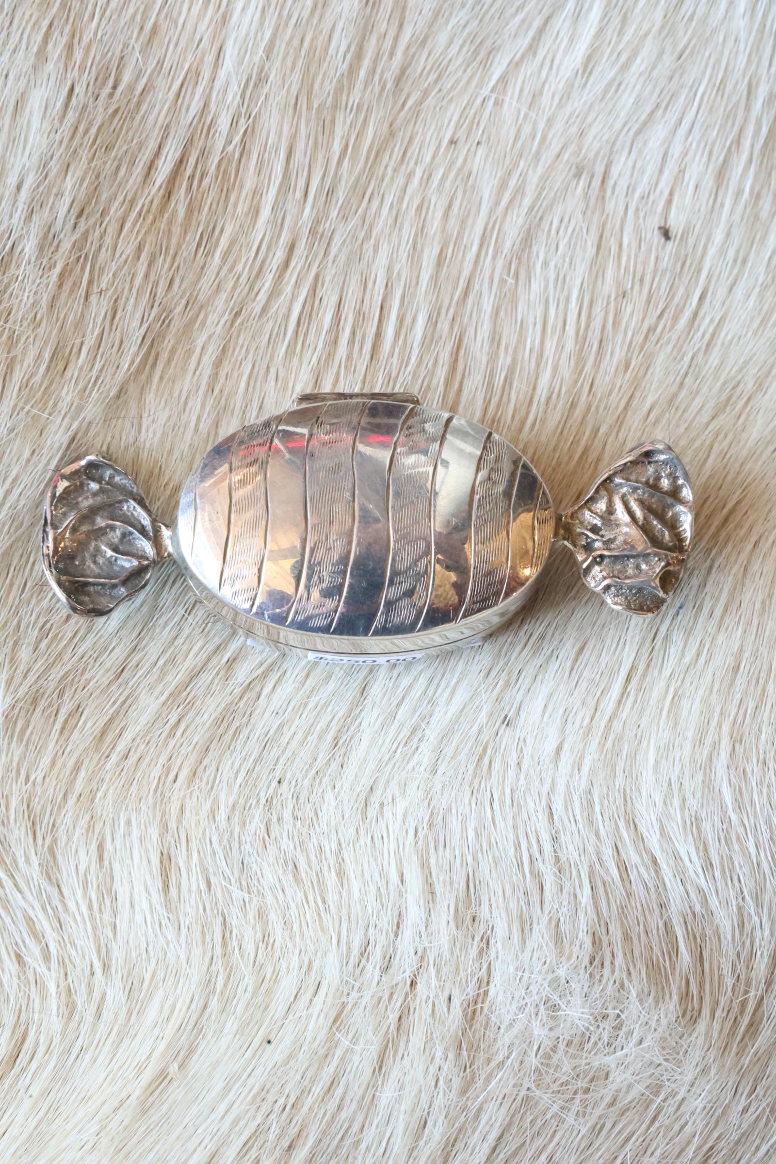 Sterling Silver Candy Wrapper Pill Box