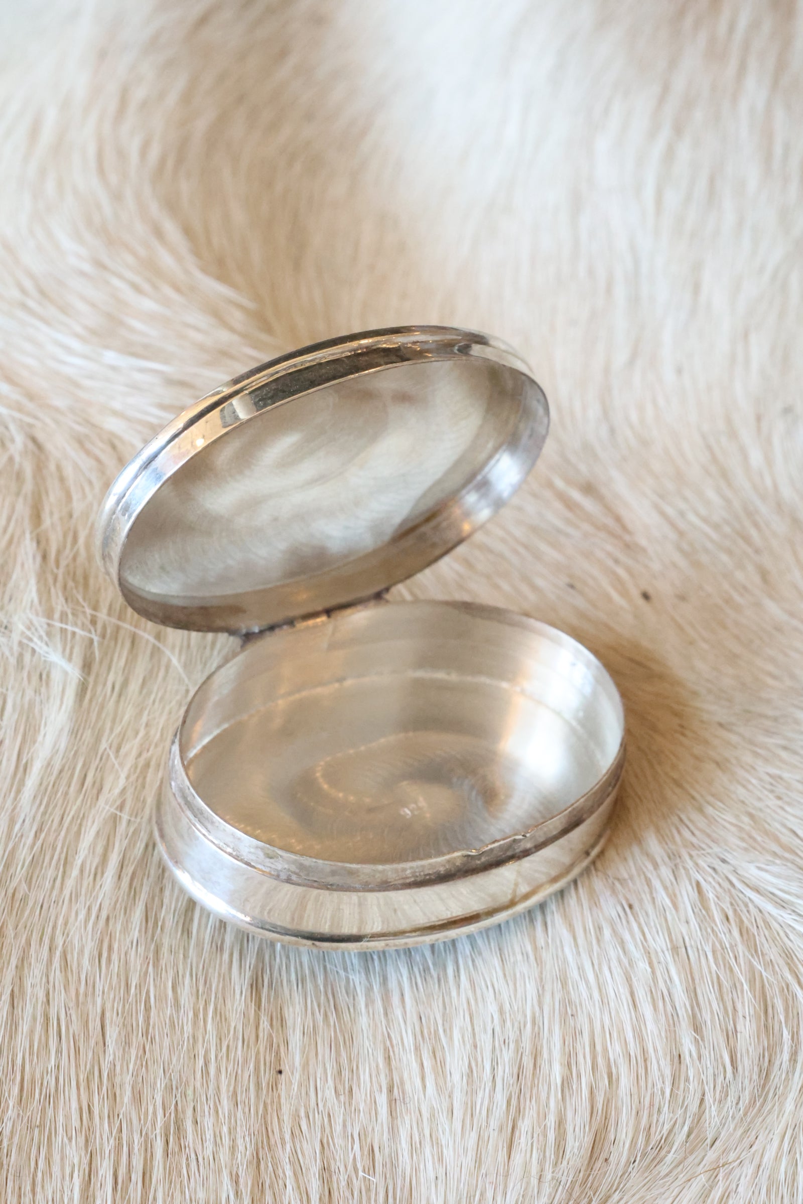 Sterling Silver Round Pill Box