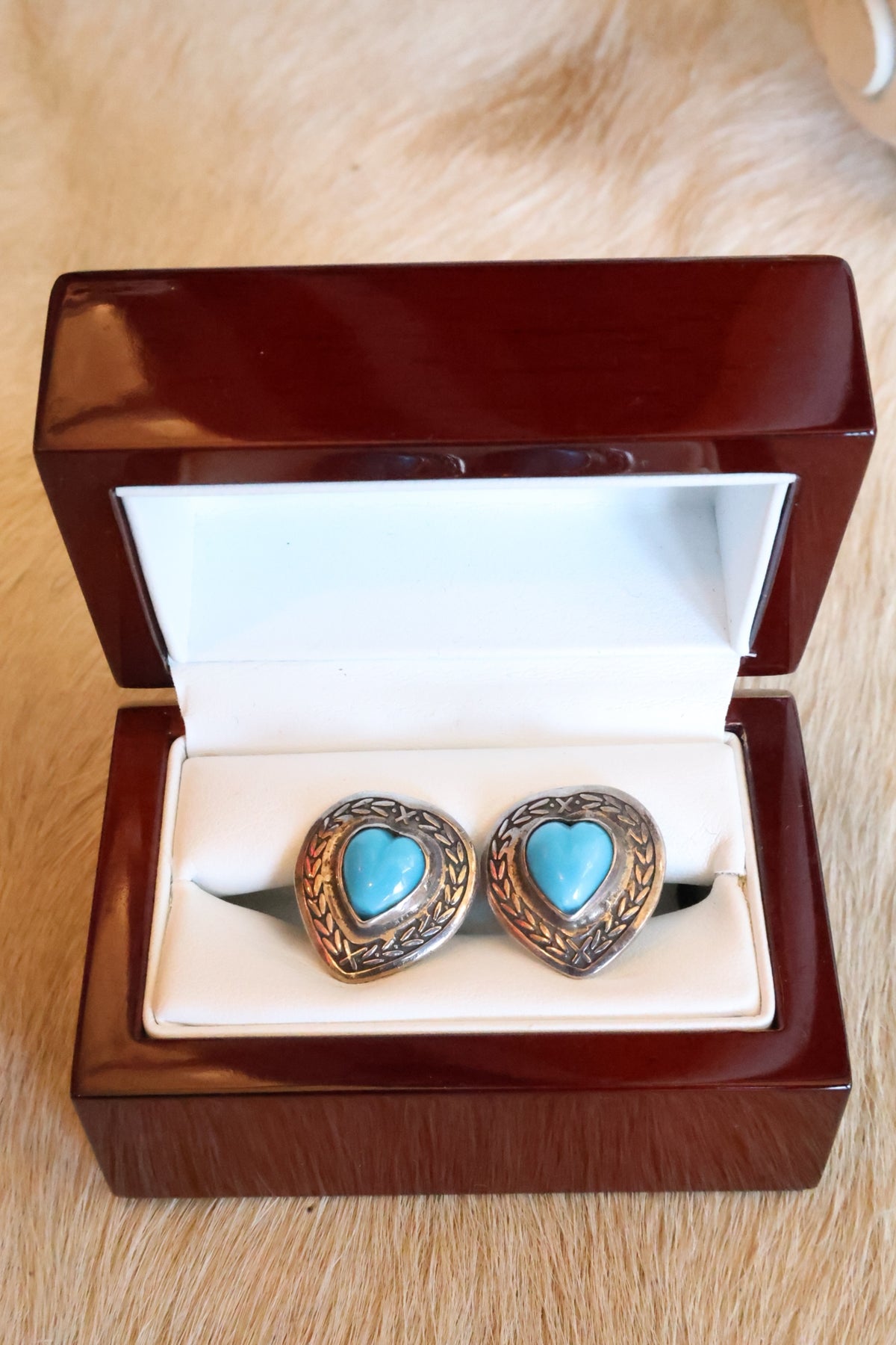 Turquoise Heart Cufflinks