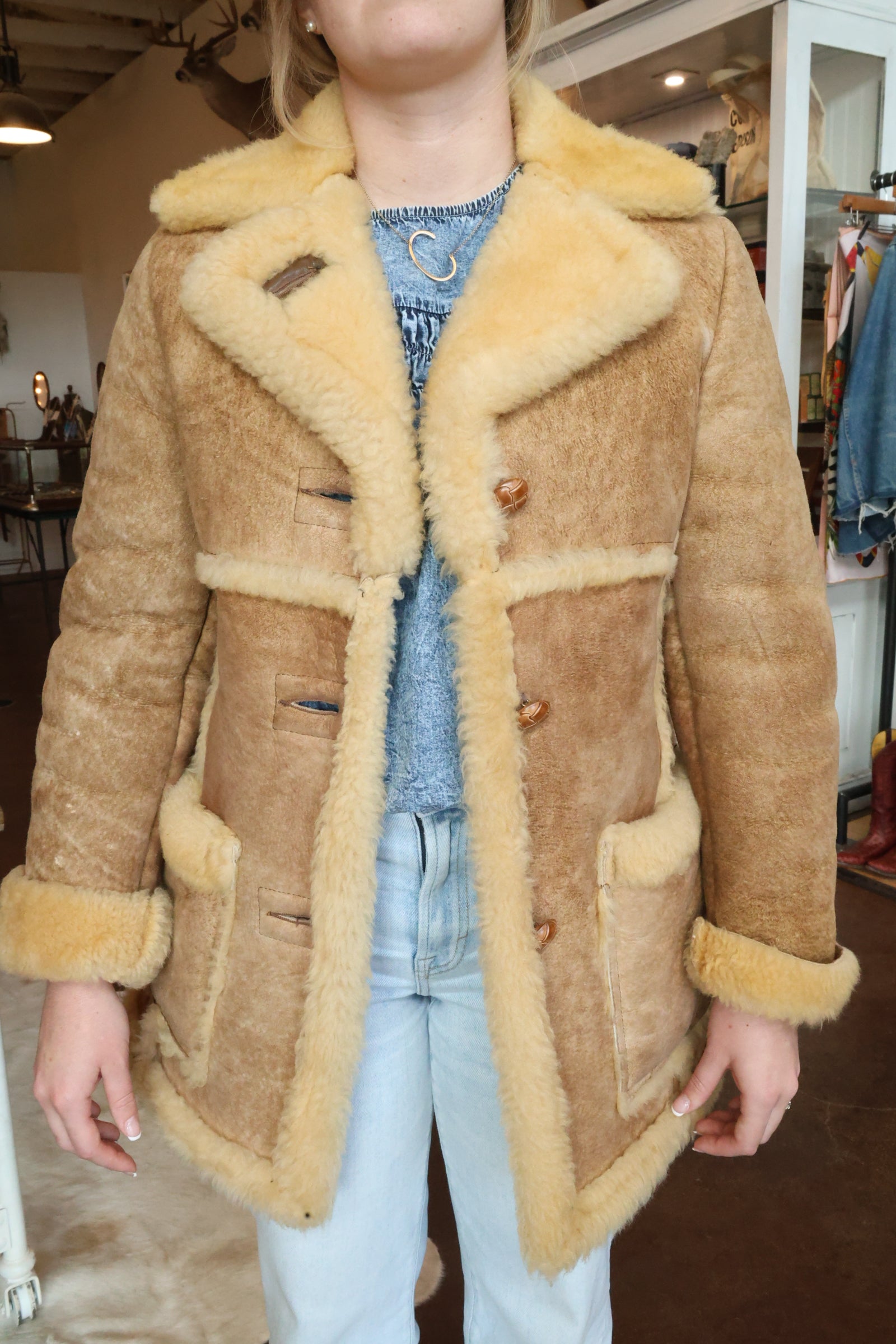 Women's Schott Shearling Coat