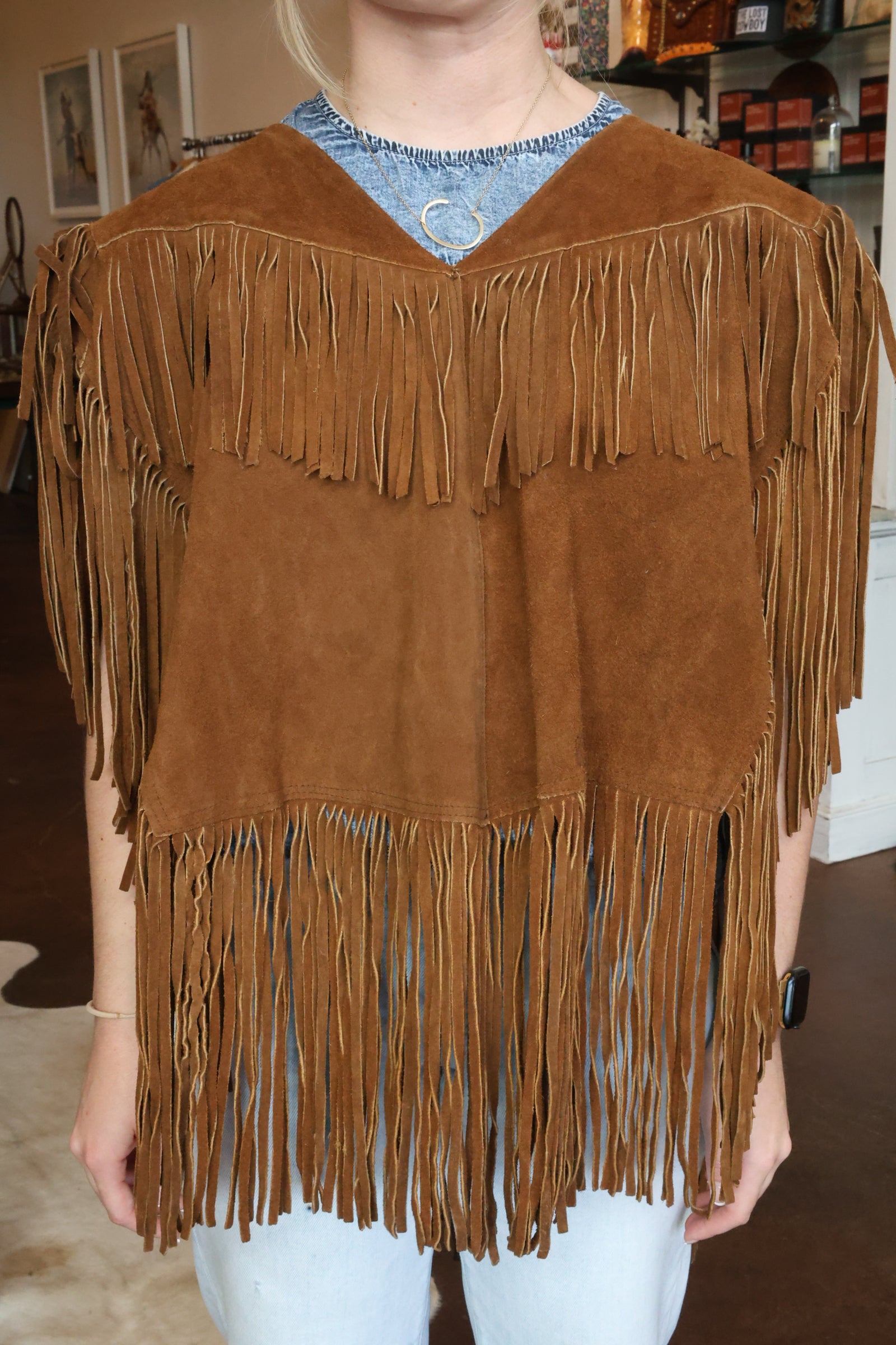 Fringe Beaded Poncho