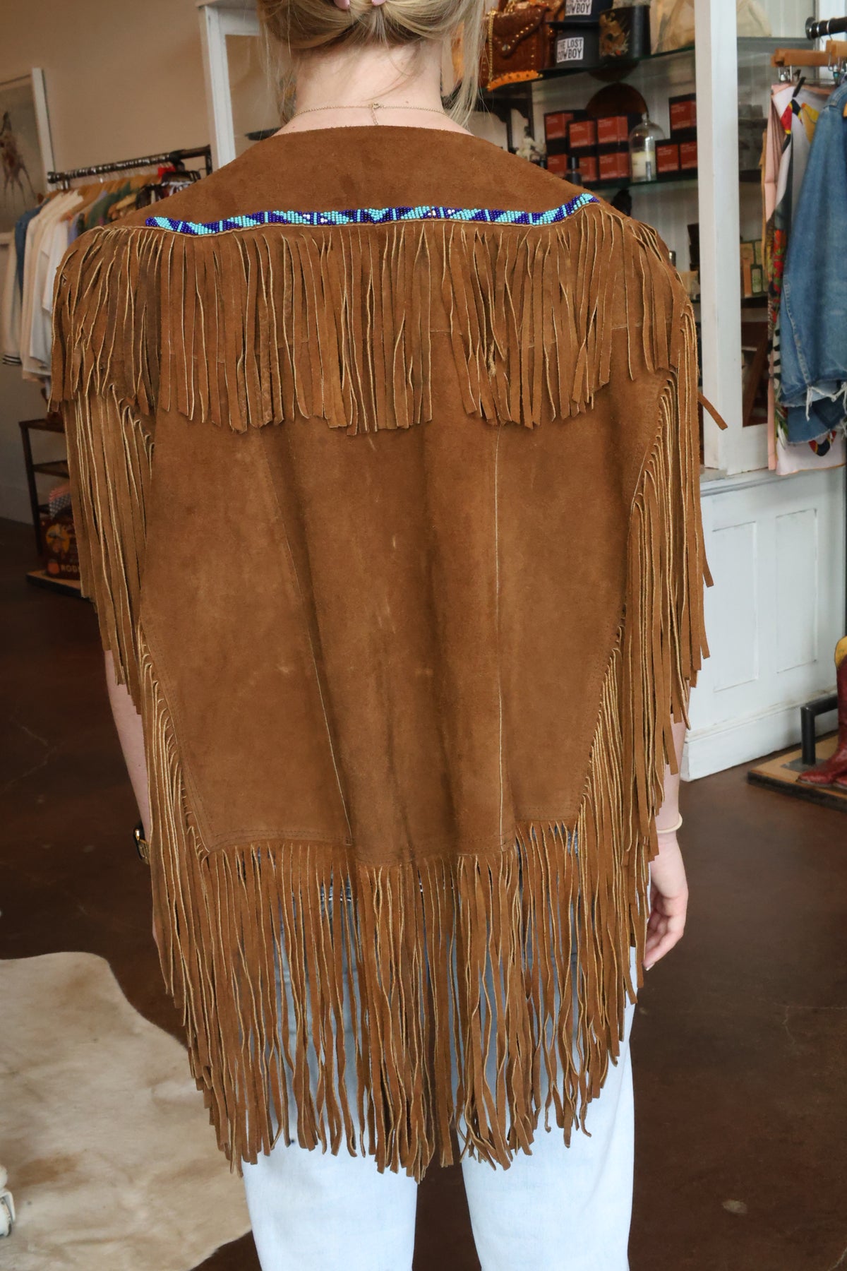 Fringe Beaded Poncho