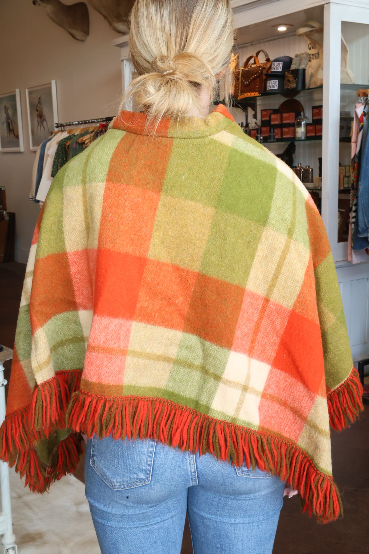 Wool Fringe Poncho No. 6