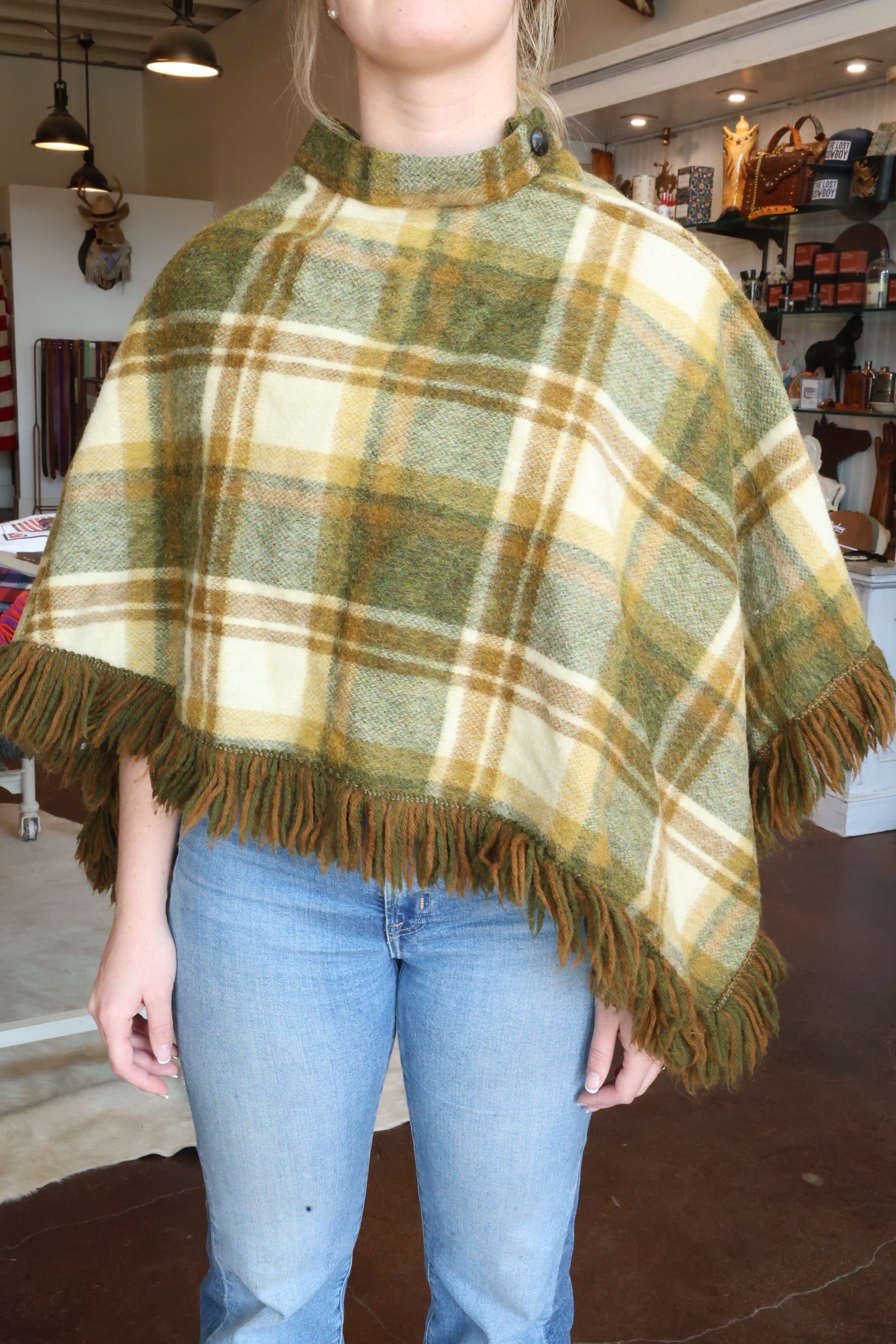 Wool Fringe Poncho No. 5
