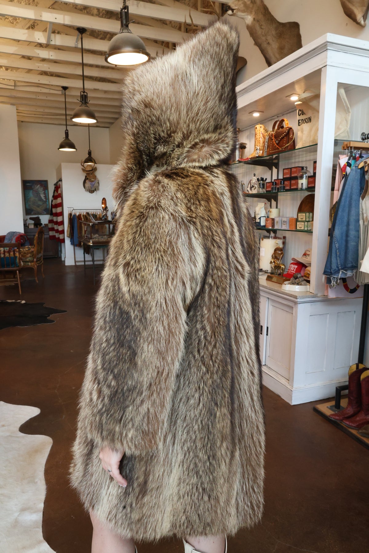Vintage Raccoon Fur Reversible Coat