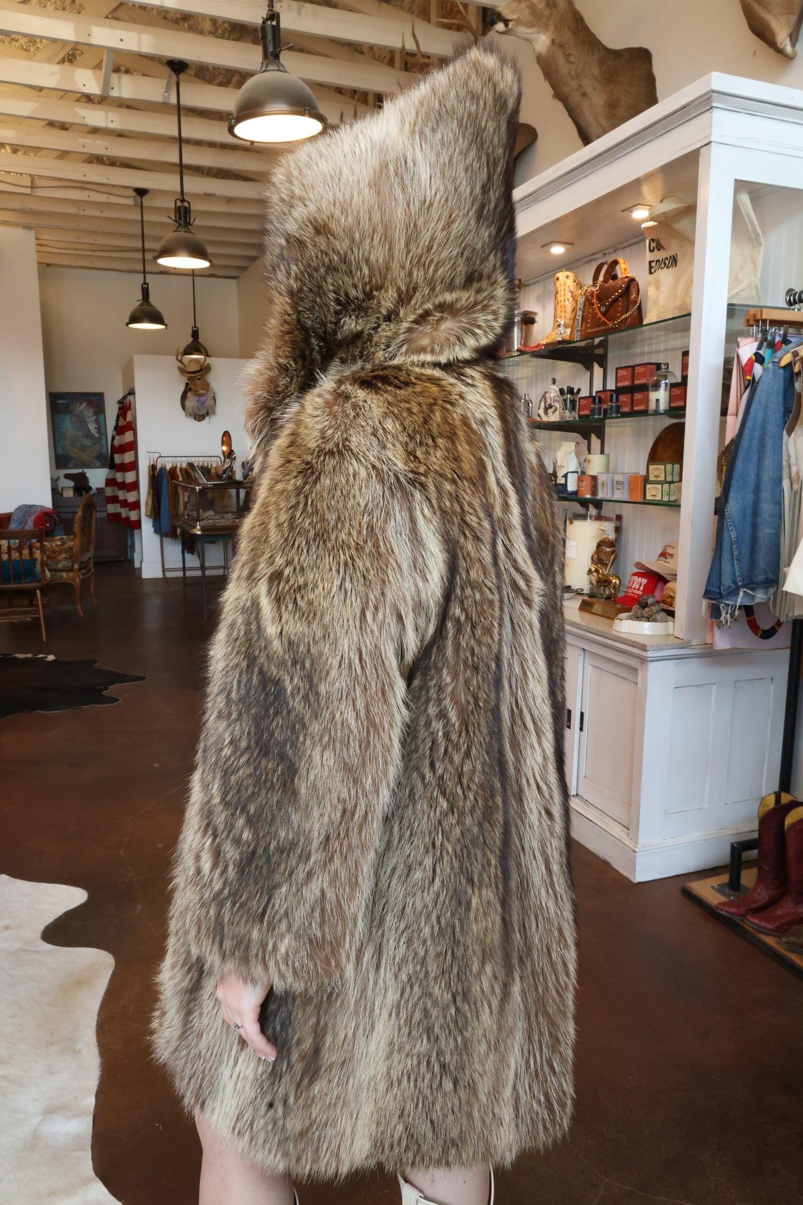 Vintage Raccoon Fur Reversible Coat