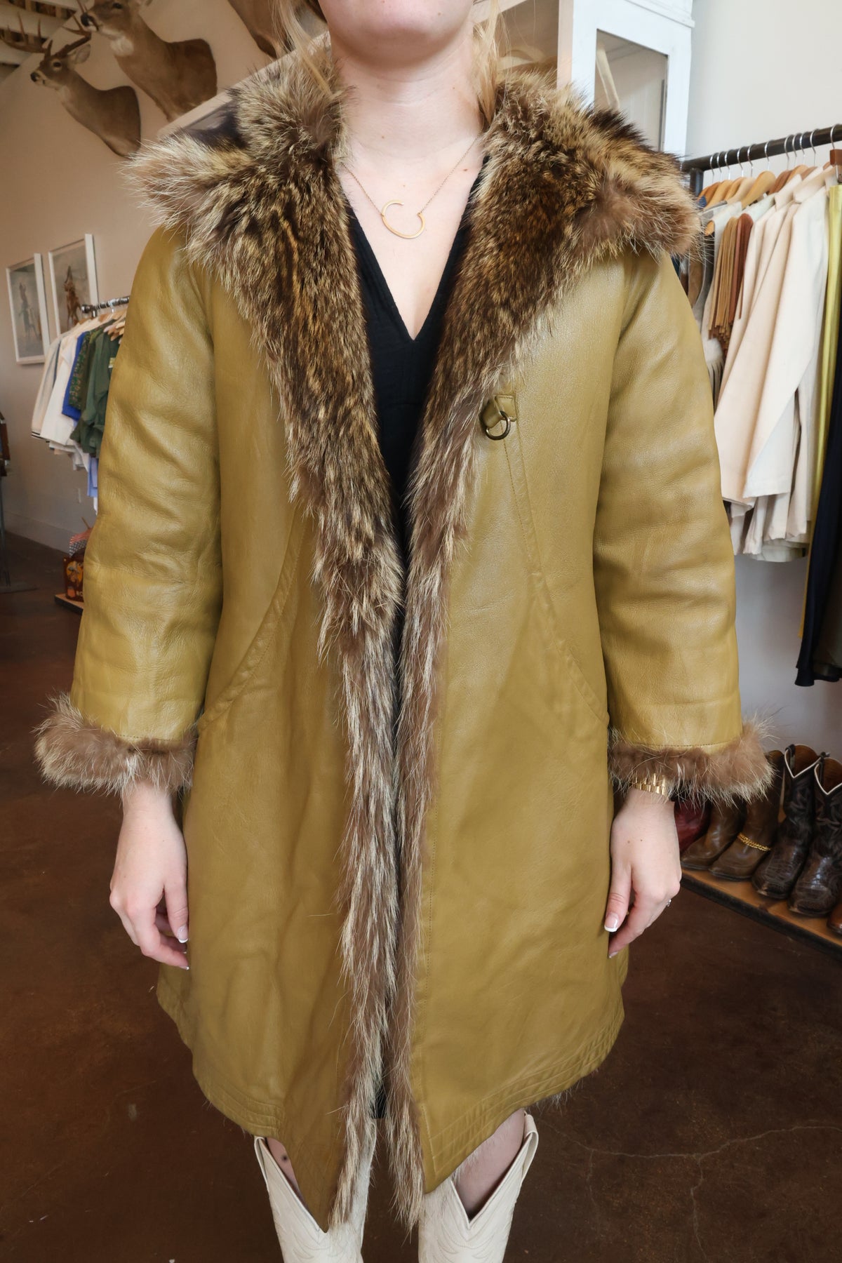 Vintage Raccoon Fur Reversible Coat