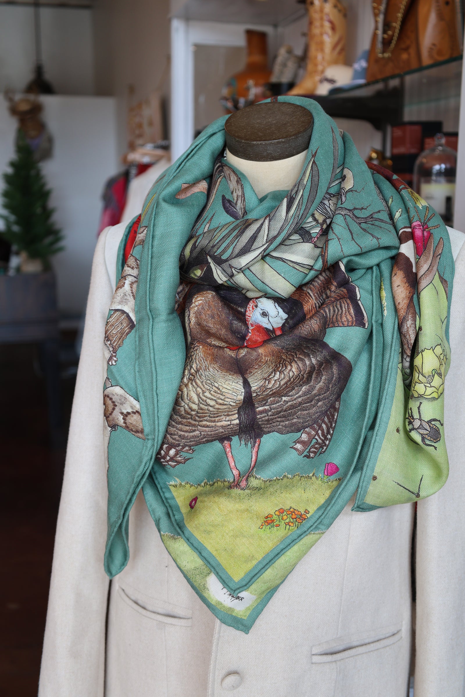 Kerr-Chief Cashmere/Silk Shawl - South Texas Sacahuista