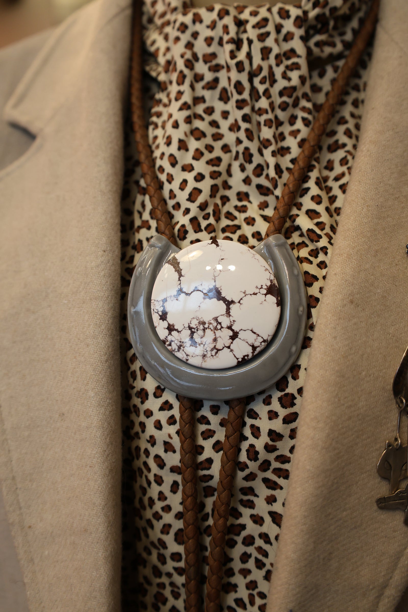 Wild Horse Jasper Clay Bolo