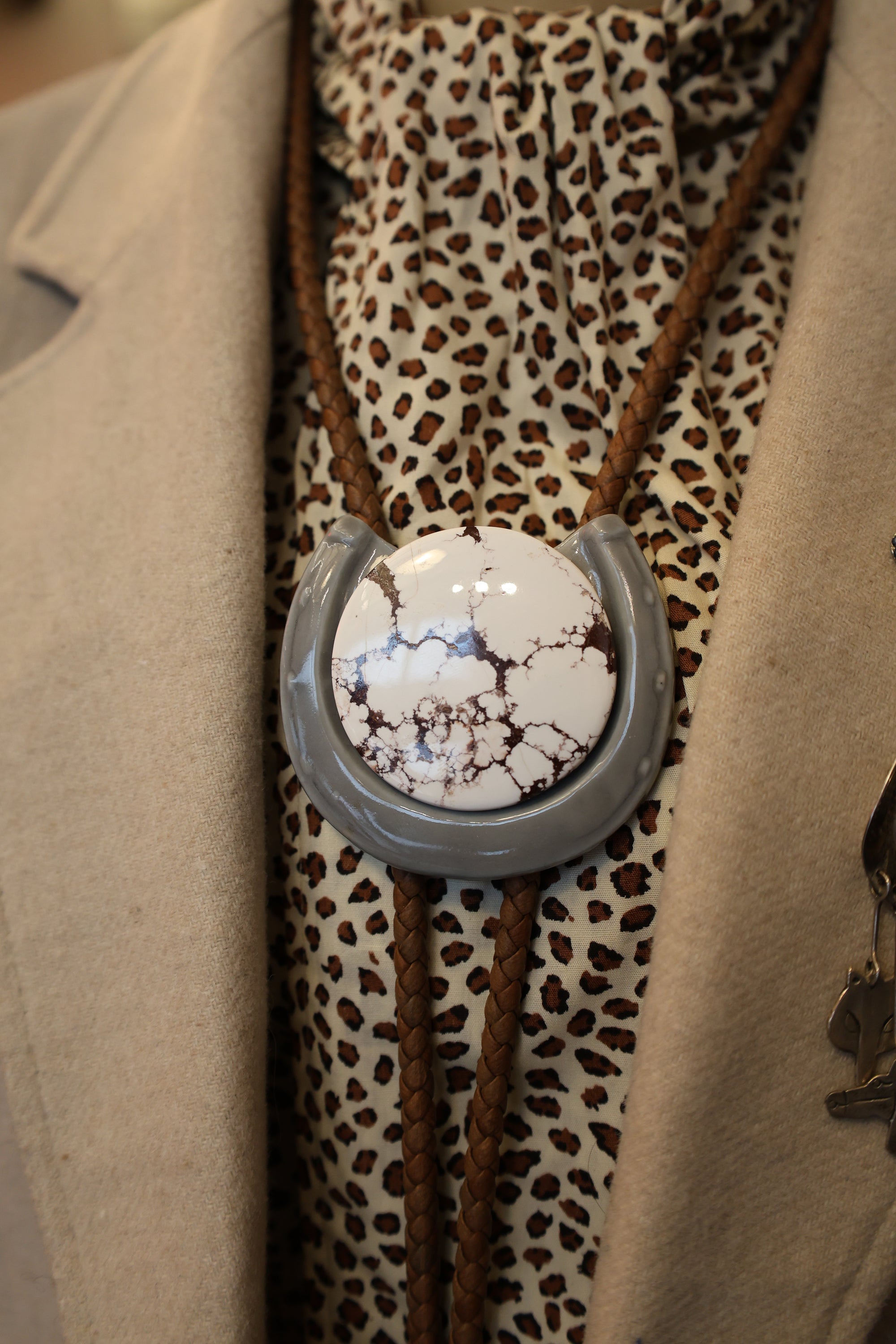 Wild Horse Jasper Clay Bolo