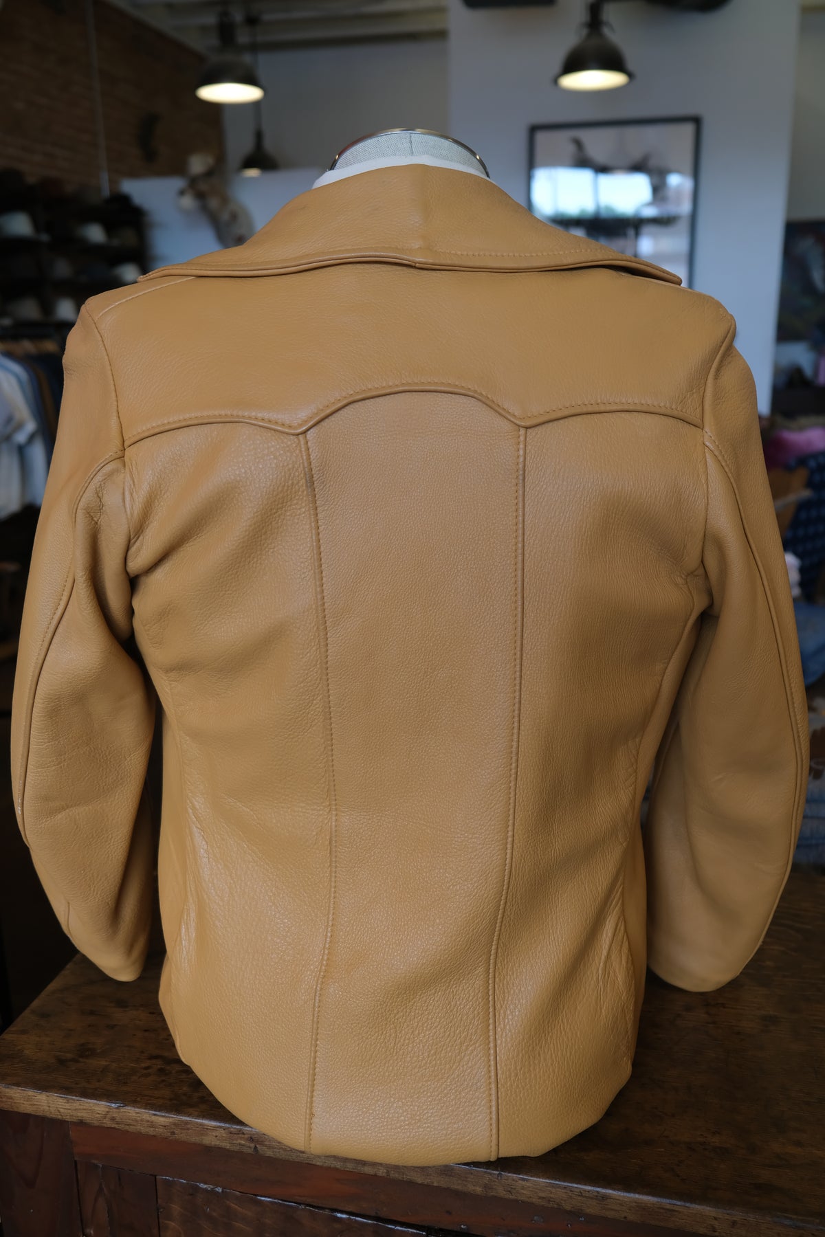 Vintage Mid-Western Caramel Leather Jacket