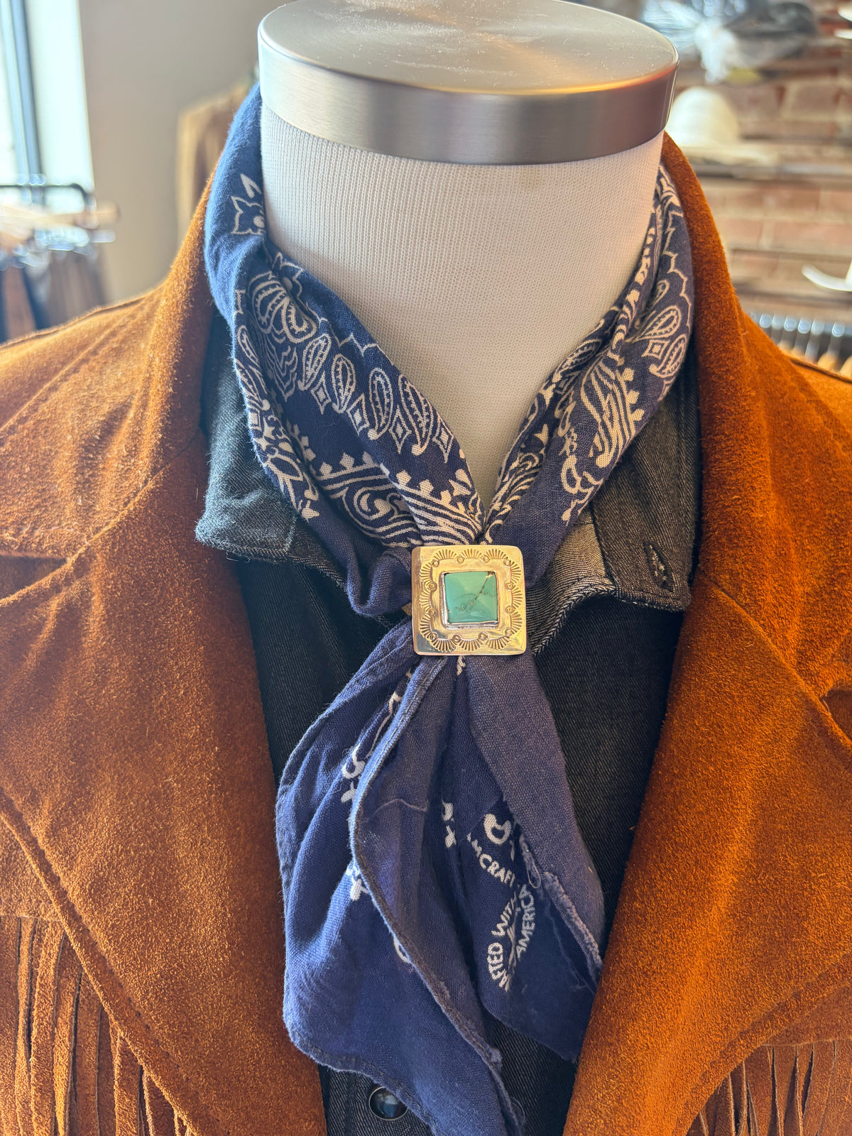 Turquoise Scarf Slide
