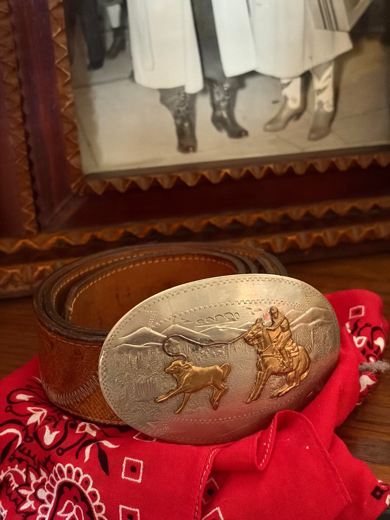 Calf Roping Belt Buckle