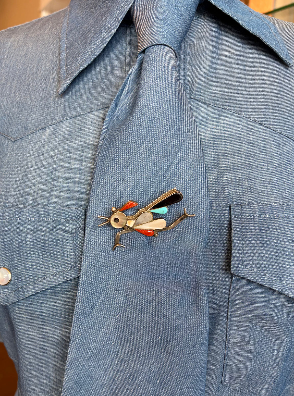 Zuni Road Runner Pin