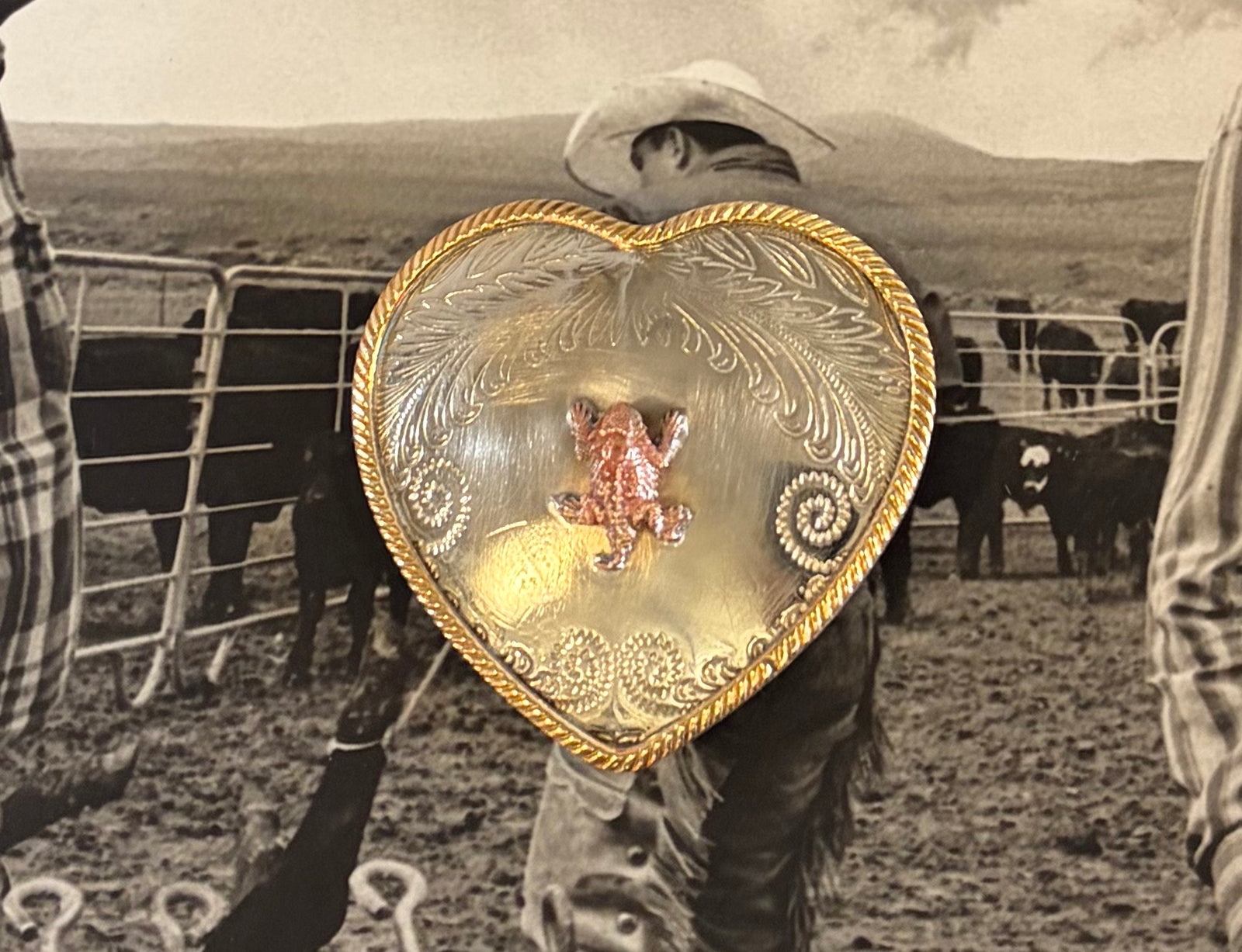 Horned Frog Heart Belt Buckle
