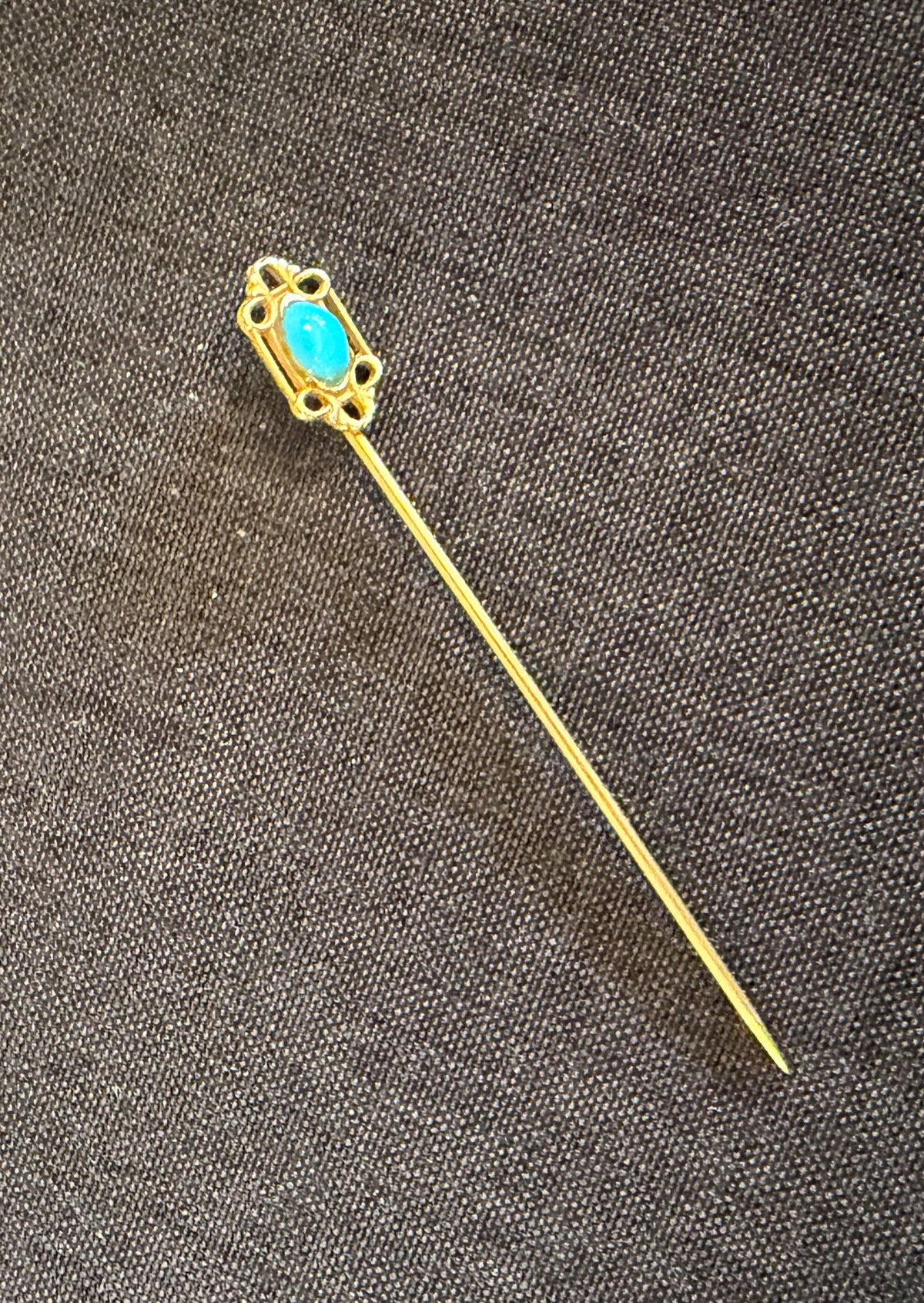 Silver &amp; Turquoise Hat Pin