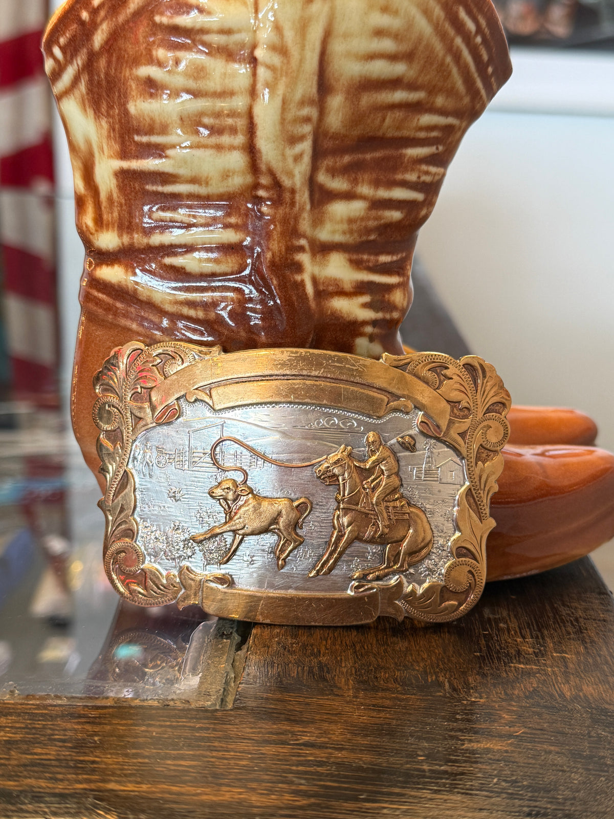 Calf Roper Belt Buckle