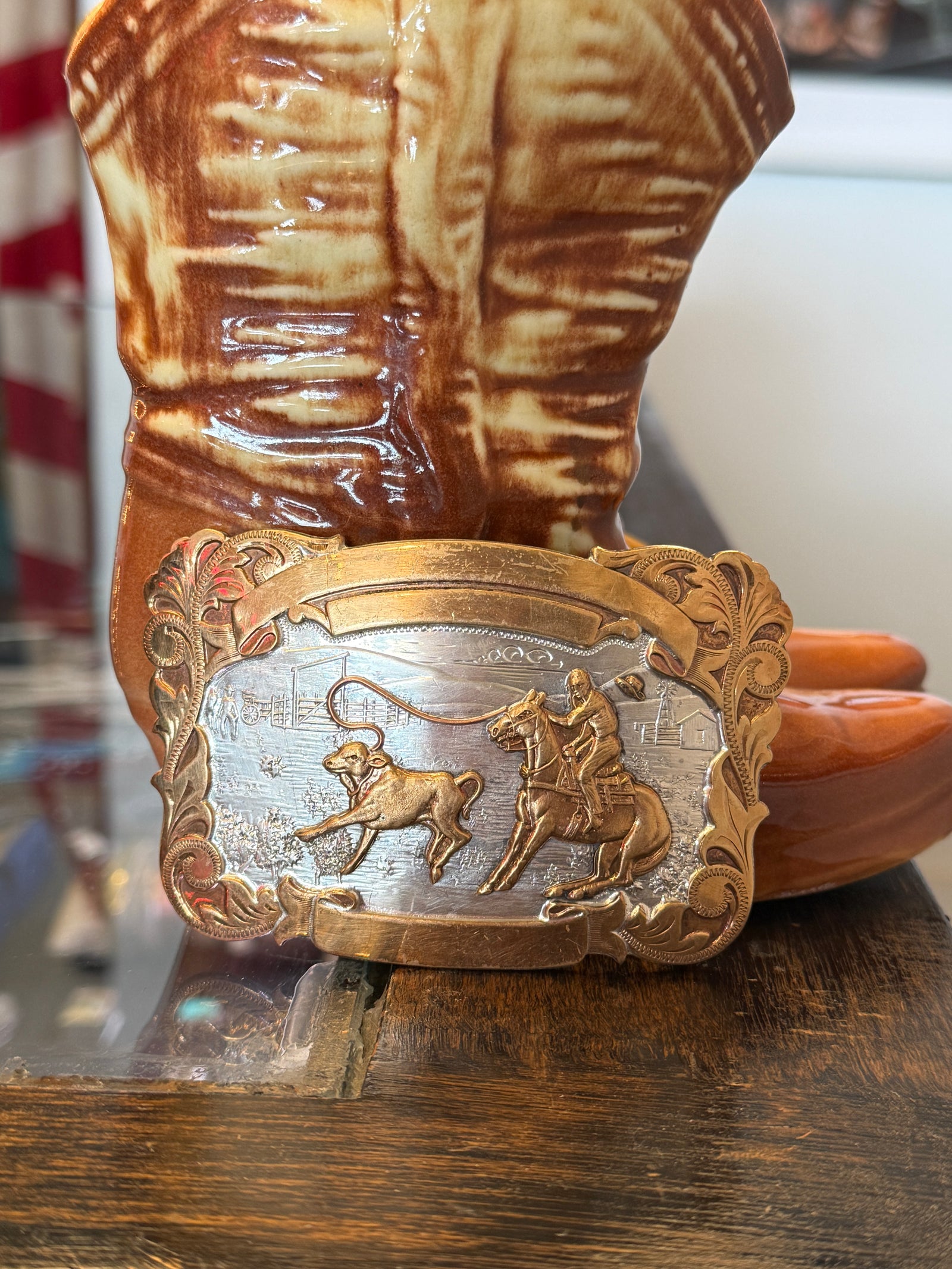 Calf Roper Belt Buckle