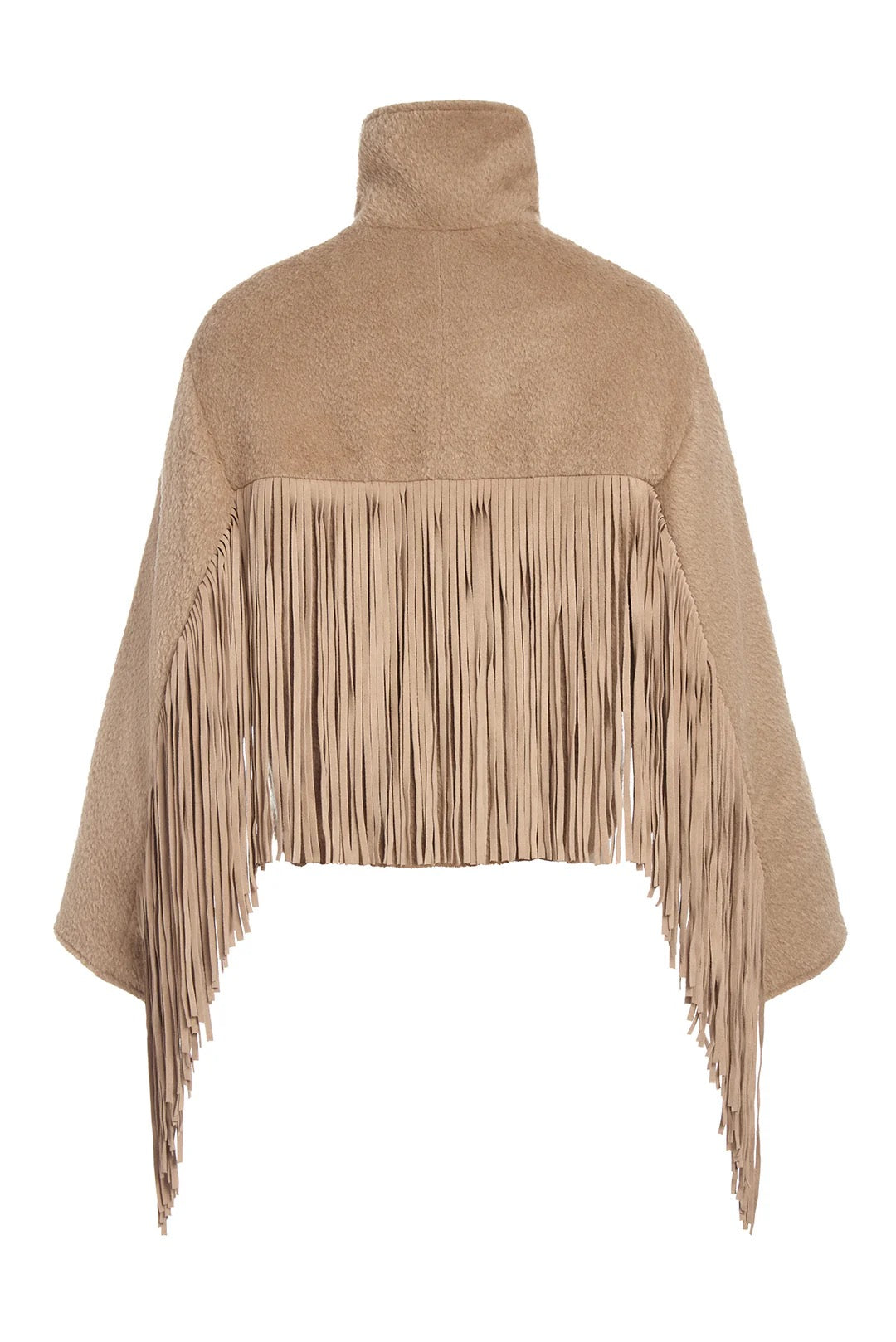 Alpaca Cropped Fringe Jacket