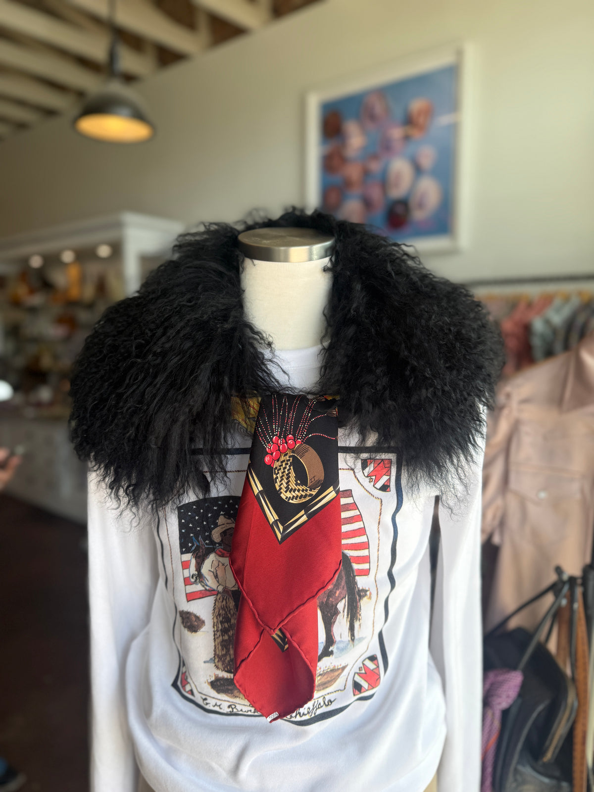 Mongolian Black Lamb Collar