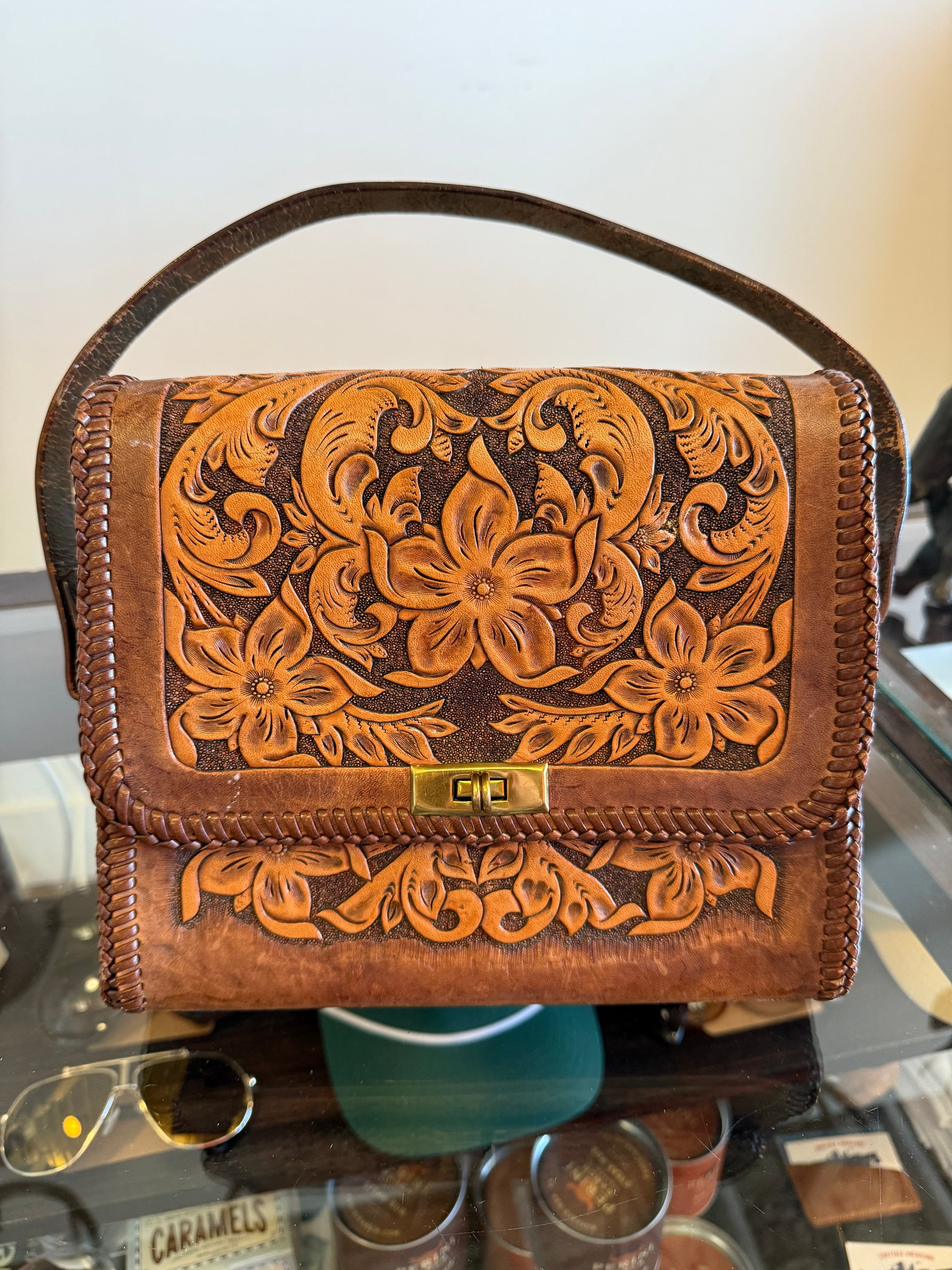 Vintage Tooled Bag
