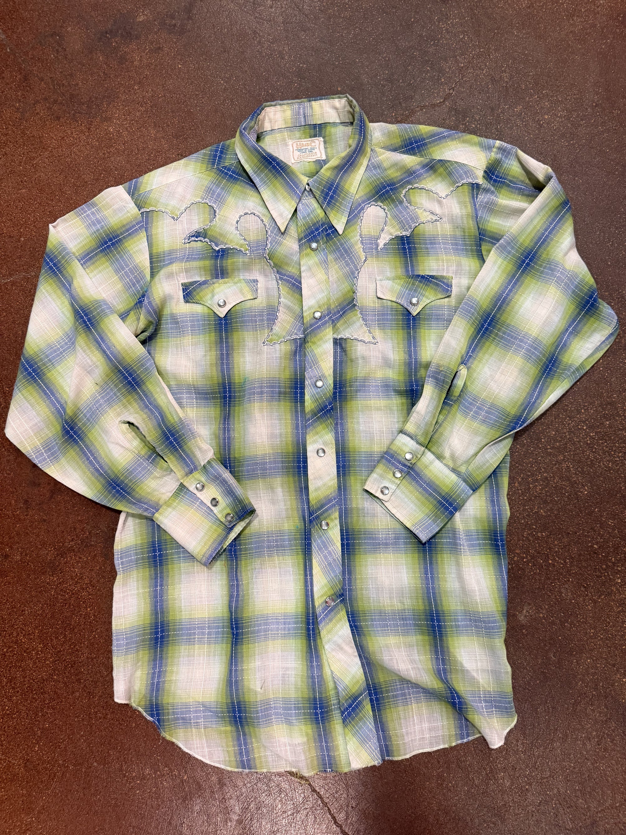 Vintage H Bar C Pearl Snap Western Shirt