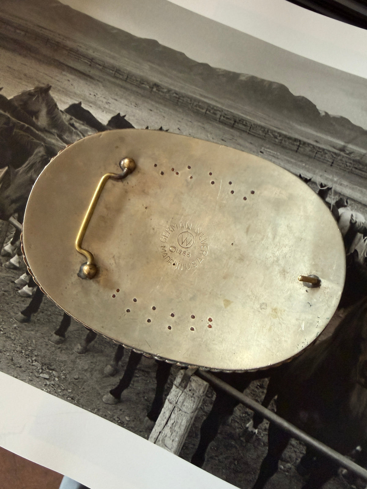 Lazy J 1995 Longhorn Belt Buckle