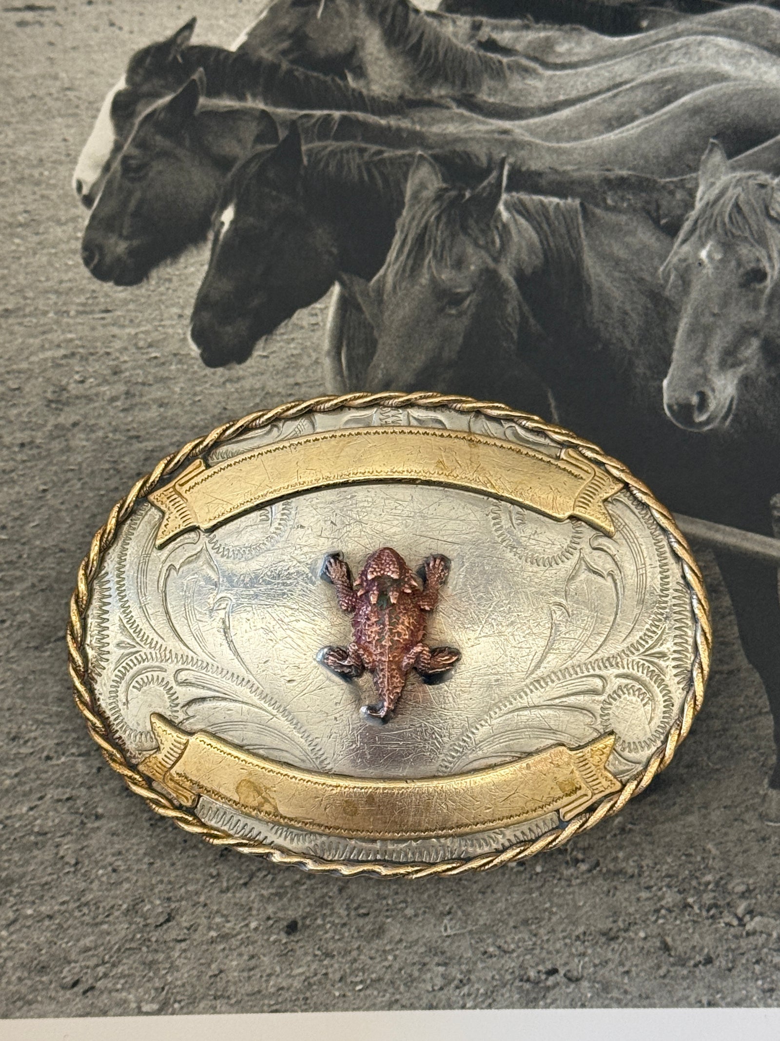 Horned Frog Belt Buckle