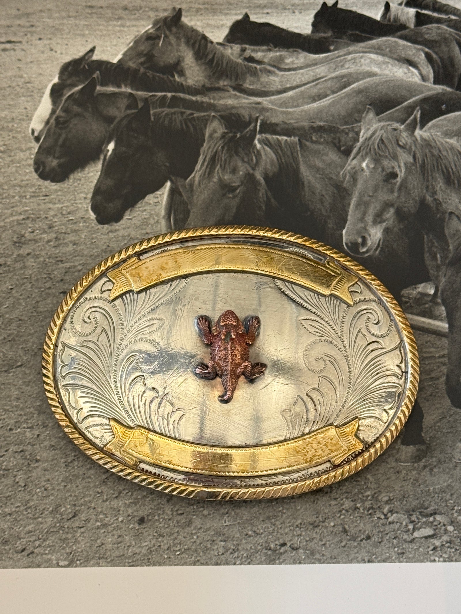 Horned Frog Belt Buckle