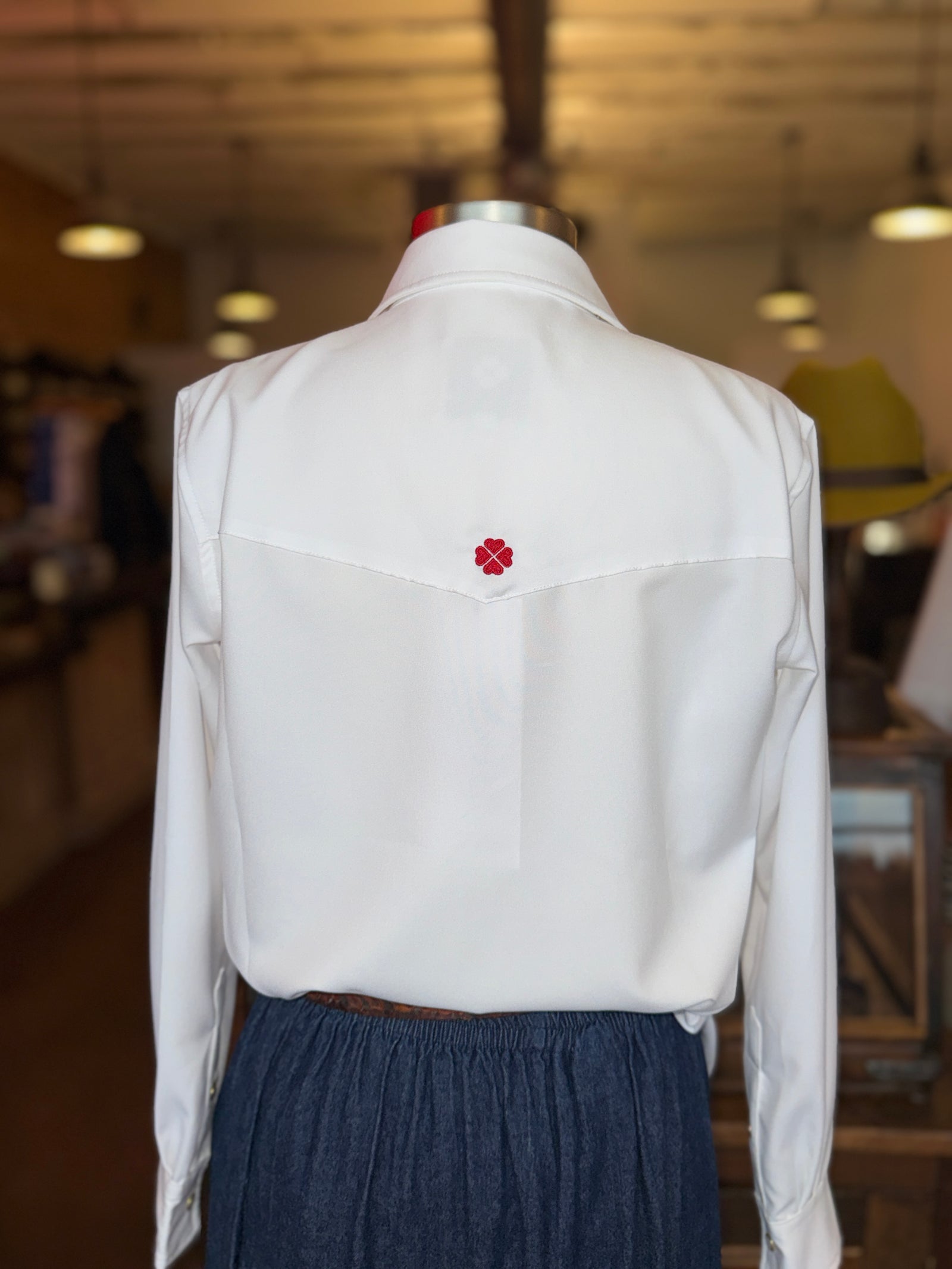 Long Sleeve Pearl Snap with Embroidery