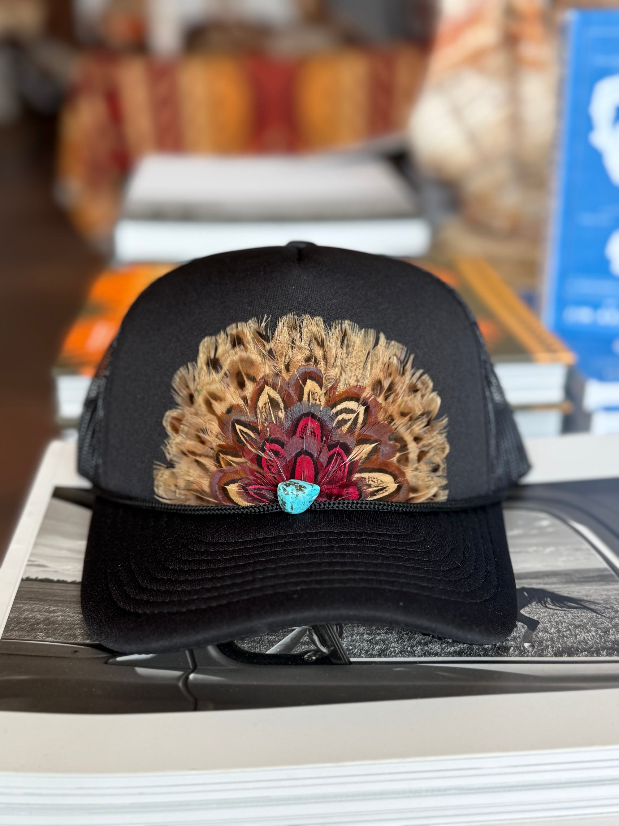 Feather Trucker Hat