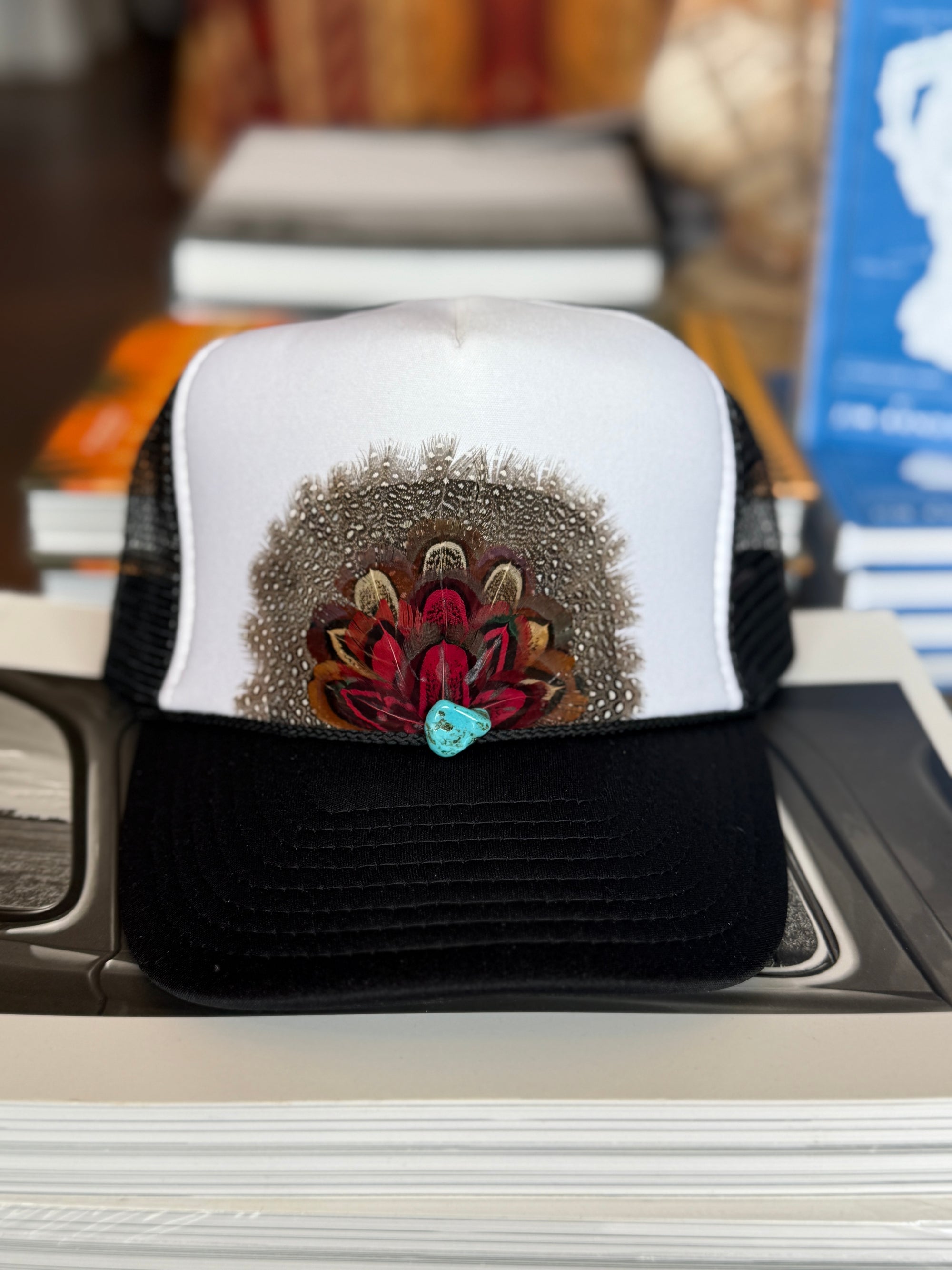 Feather Trucker Hat