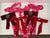 Red Velvet Bow Brooch with Embellishments