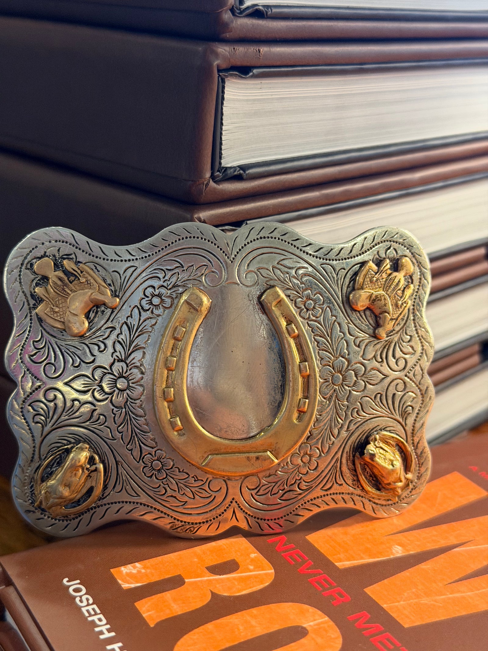 Horseshoe Horse Belt Buckle