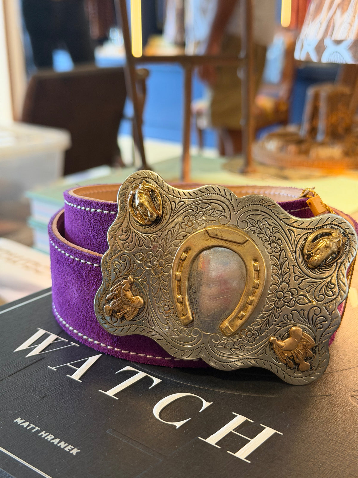 Horseshoe Horse Belt Buckle