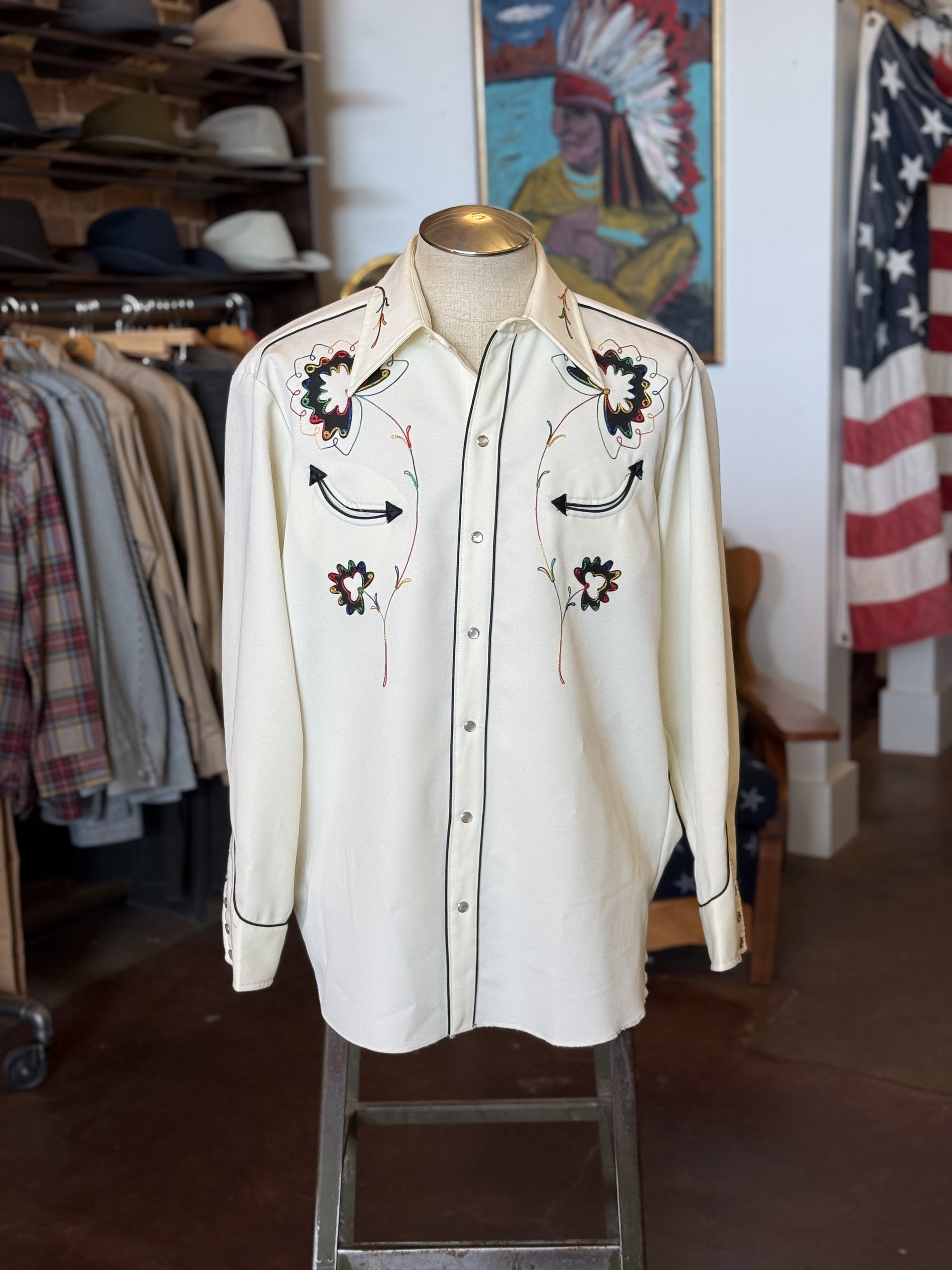 Vintage H Bar C Embroidered Western Shirt