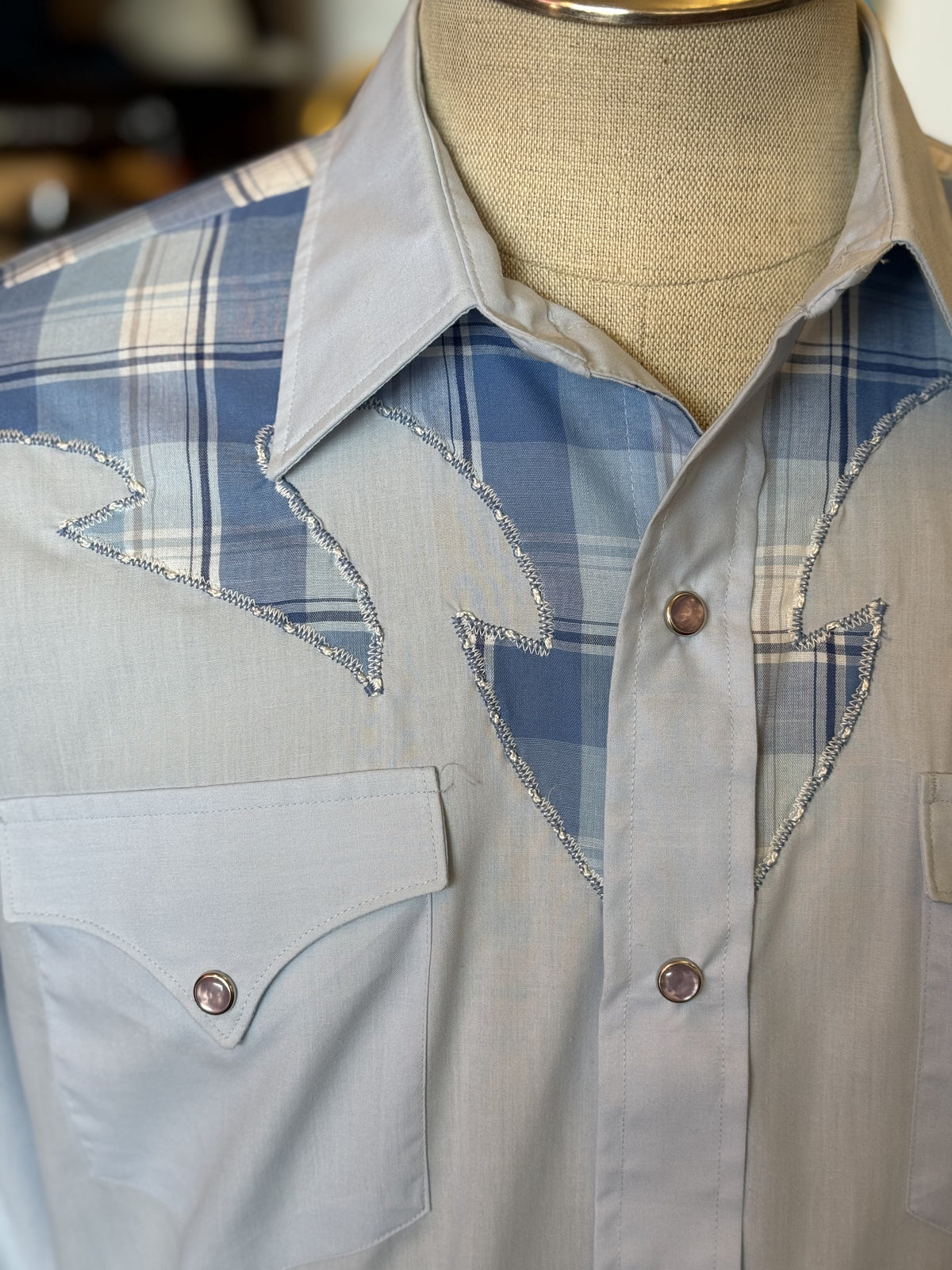 Vintage H Bar C Blue Western Shirt