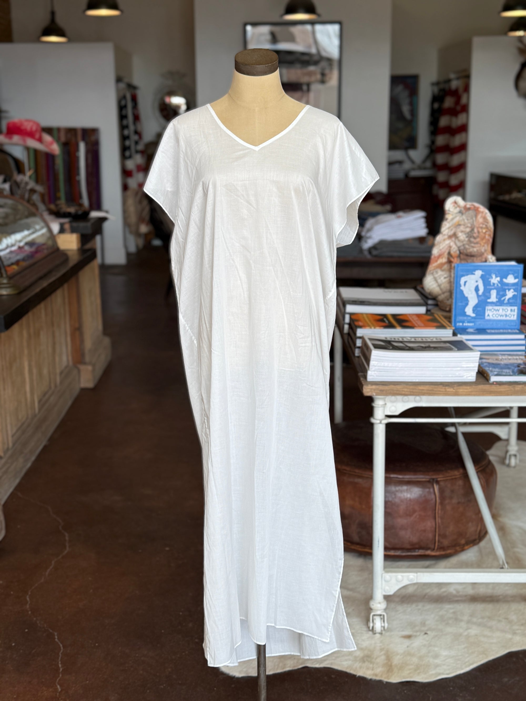 White Cotton Caftan