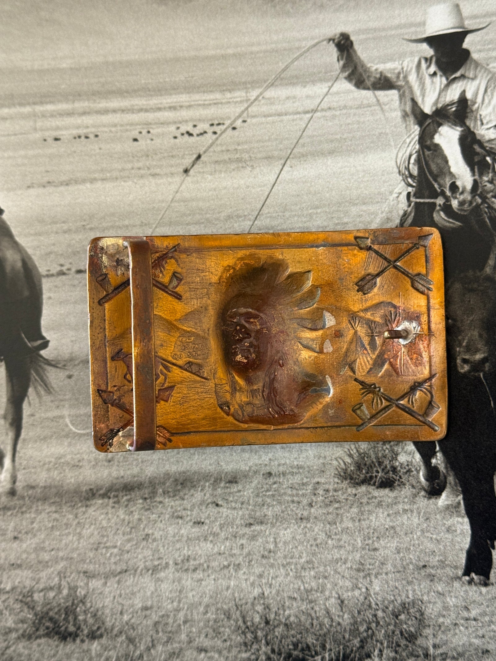 Native American Chief Belt Buckle